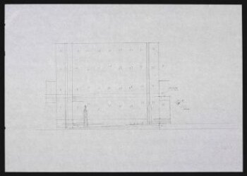 Preliminary plan for a set elevation for Greenwich Theatre