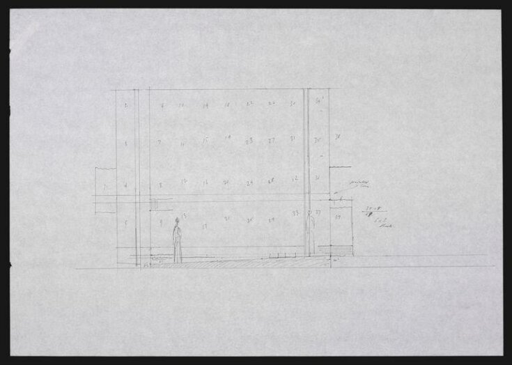 Preliminary plan for a set elevation for Greenwich Theatre image