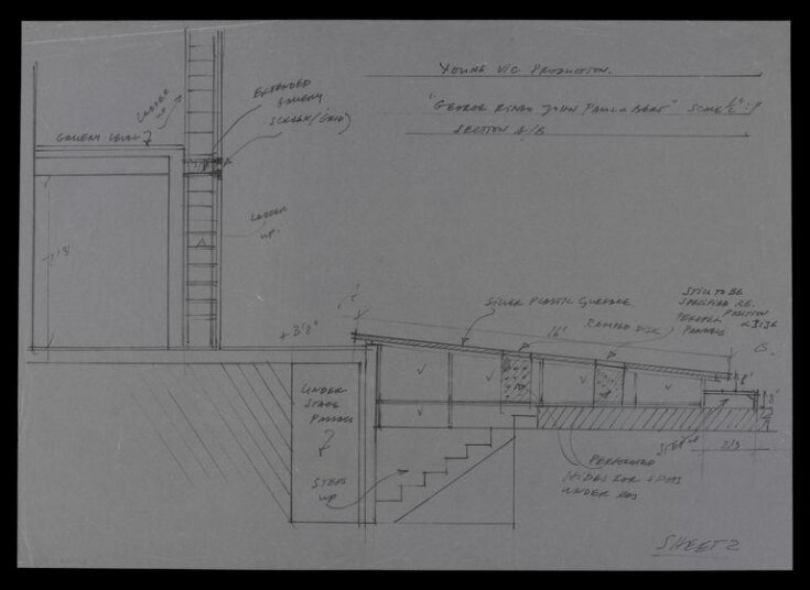 Plan for theatrical set elevation top image