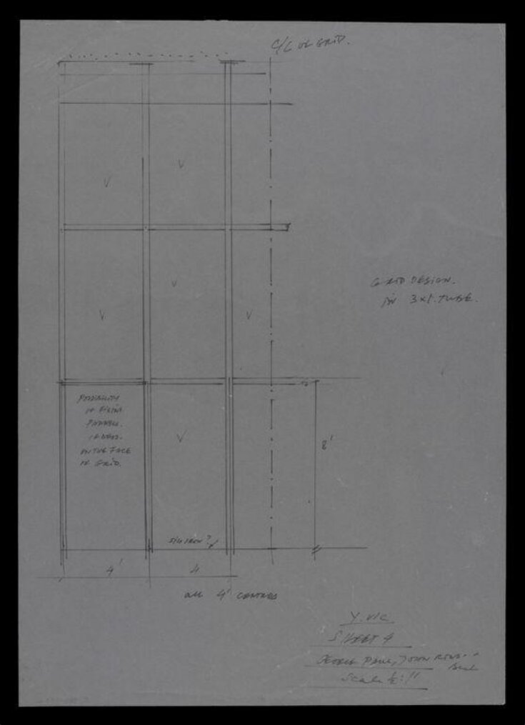 Plan for theatrical set elevation image