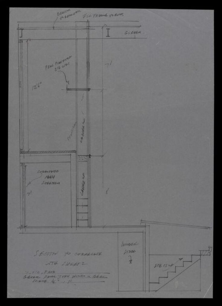 Plan for theatrical set elevation image
