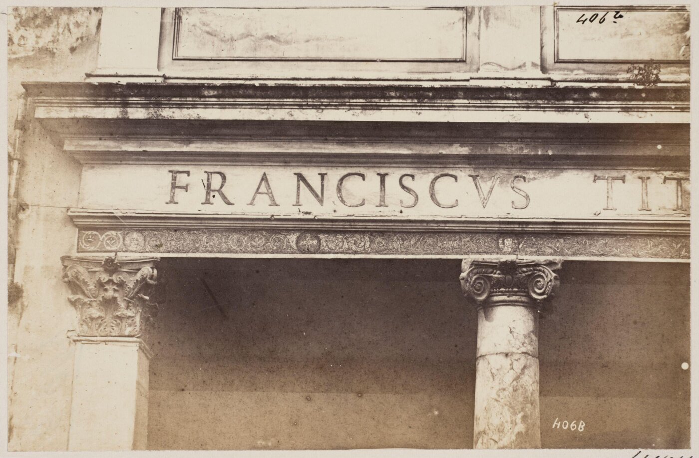 Parker, John Henry, Church of S. Cecilia - Capitals and Cornice of the Porticus, c. A.D. 1250.