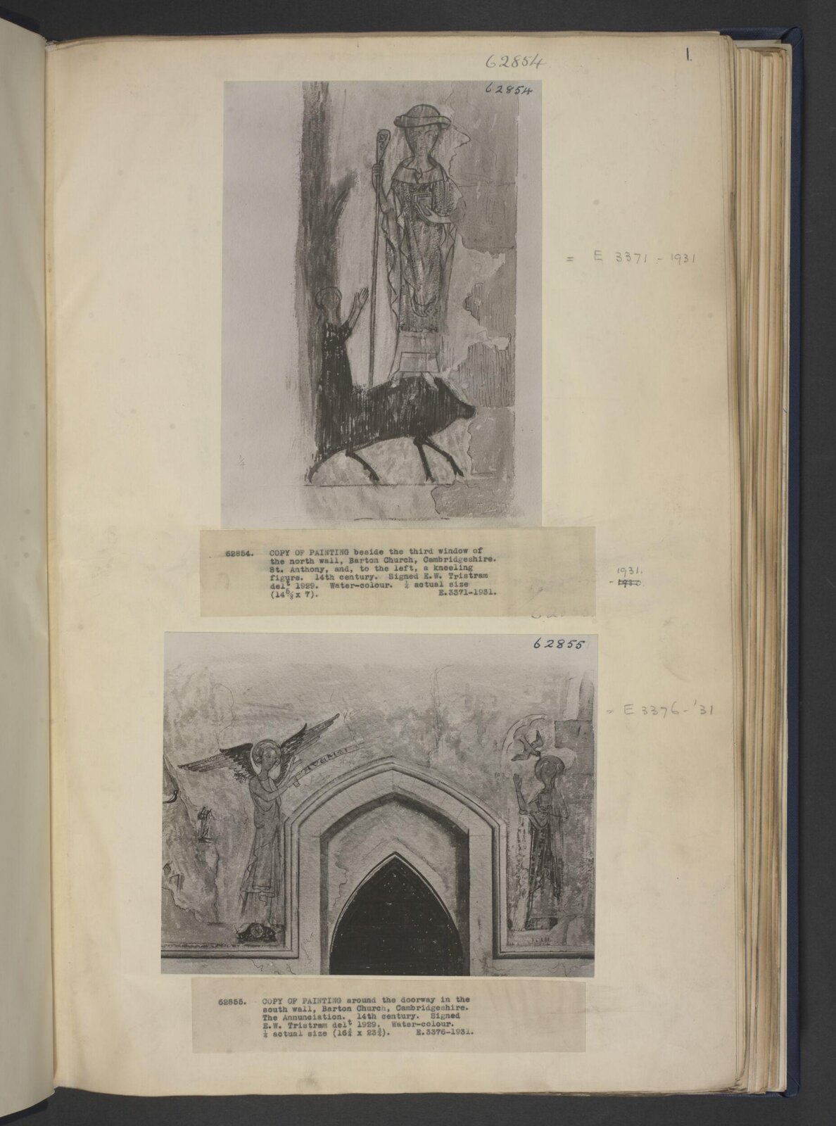 Drawing, Ernest William Tristram, 1929