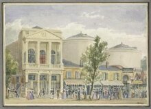Théâtre des Variétés and the Panorama buildings in Paris thumbnail 1