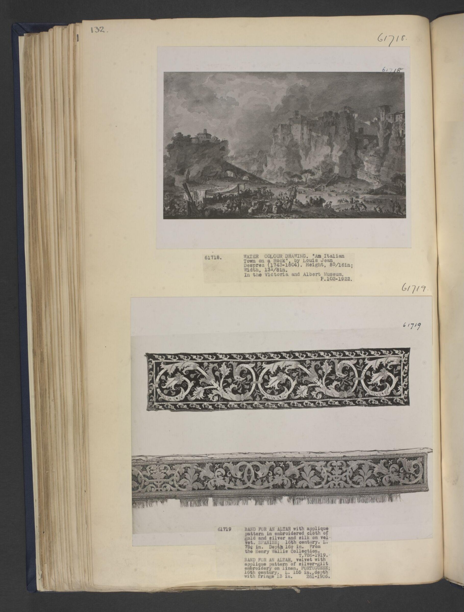 An Italian Town on a Rock, Louis Jean Desprez, ca. late 18th century