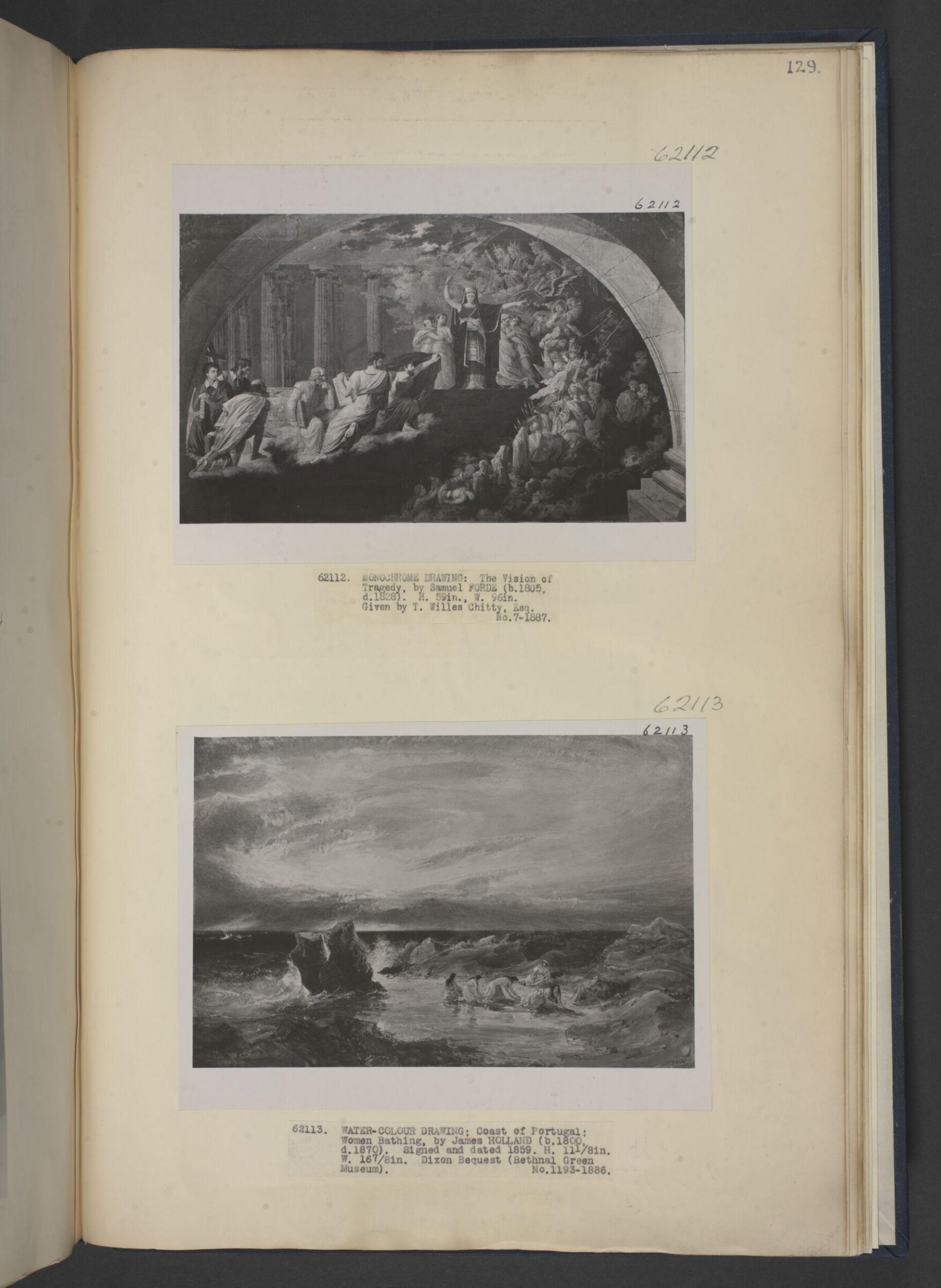 Coast of Portugal : Women Bathing, James Holland, 1859