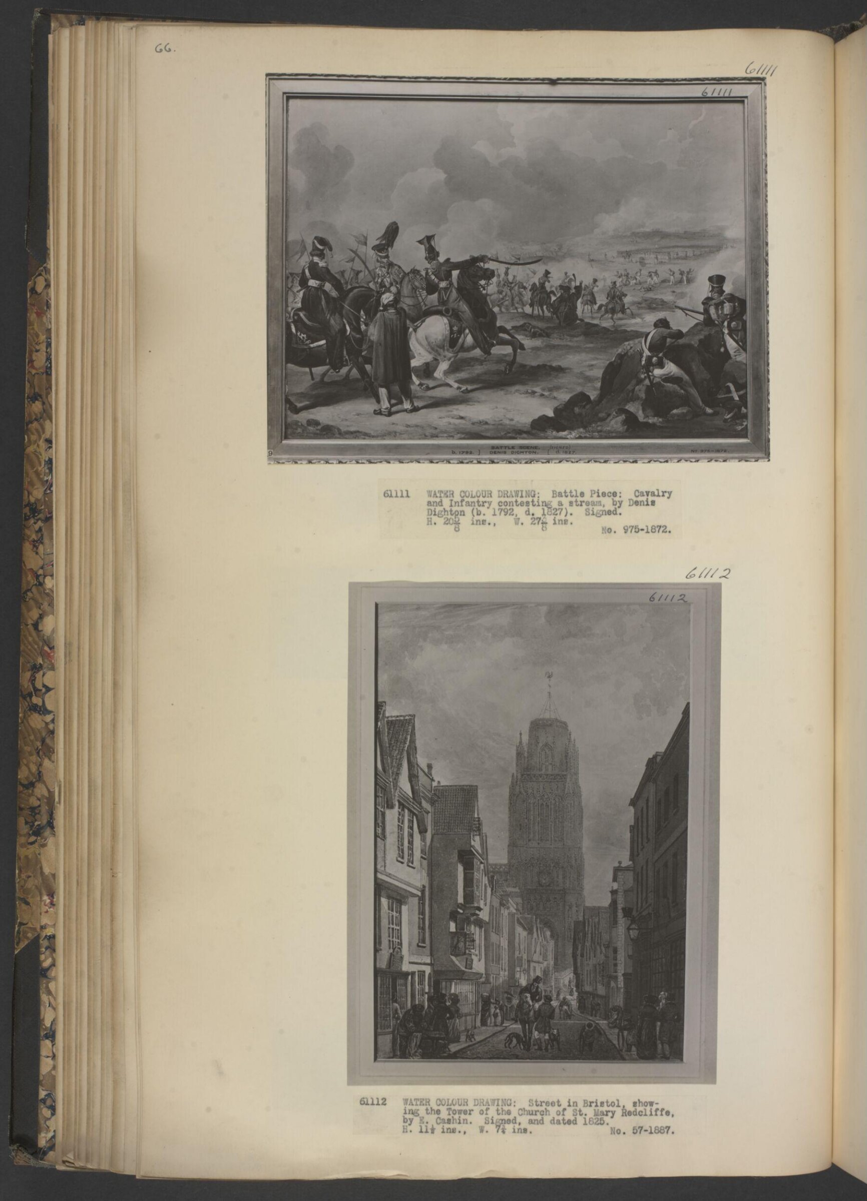 Battle Piece: Cavalry and Infantry contesting a stream, Denis Dighton, ca. 1815-27