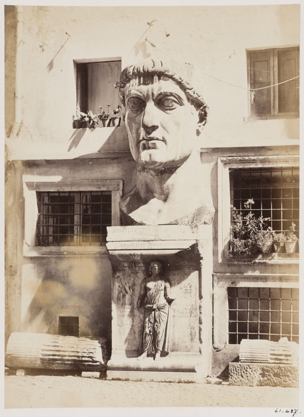 Parker, John Henry, Sculpture - Colossal Head of Domitian, now in the Courtyard of the Palazzo de' Conservatori on the Capitol