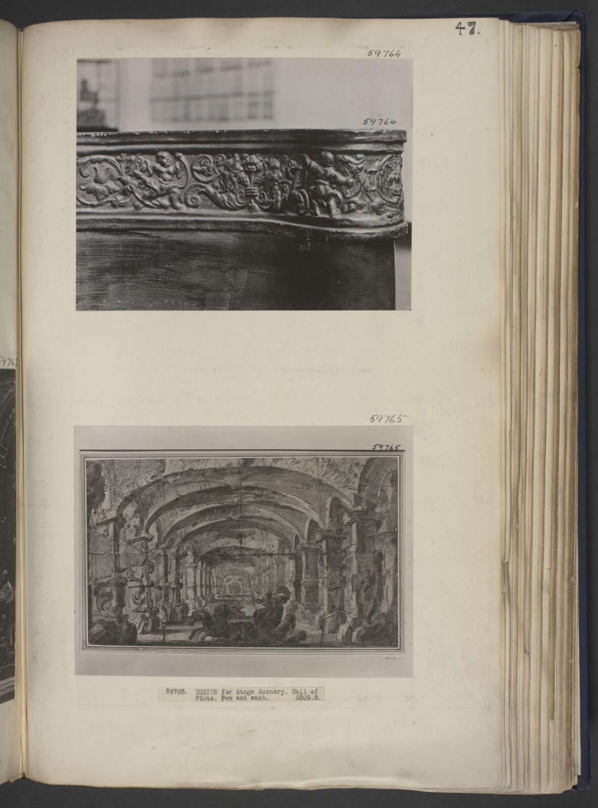 stage set design, Hall of Pluto, before 1879