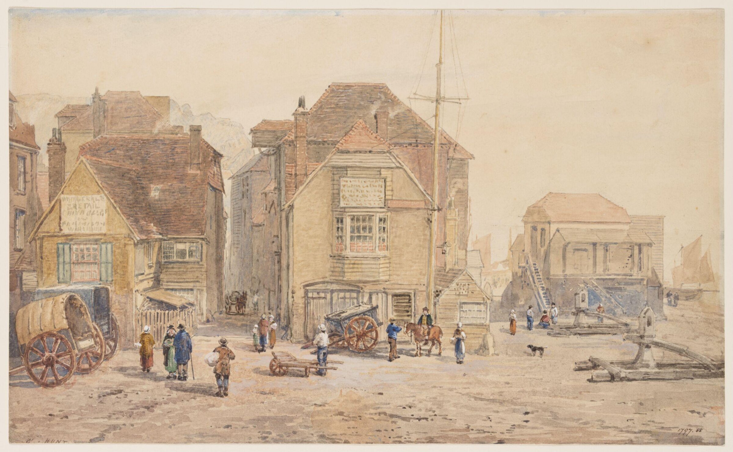 The old fishmarket at Hastings, Henry Hunt, ca. 1808-64