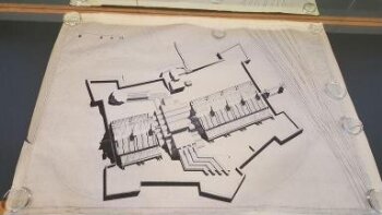 Superstudio: ideas competition design for the arrangement of the Fortezza de Basso, Florence, Italy, 1967: plan, with shading (print)