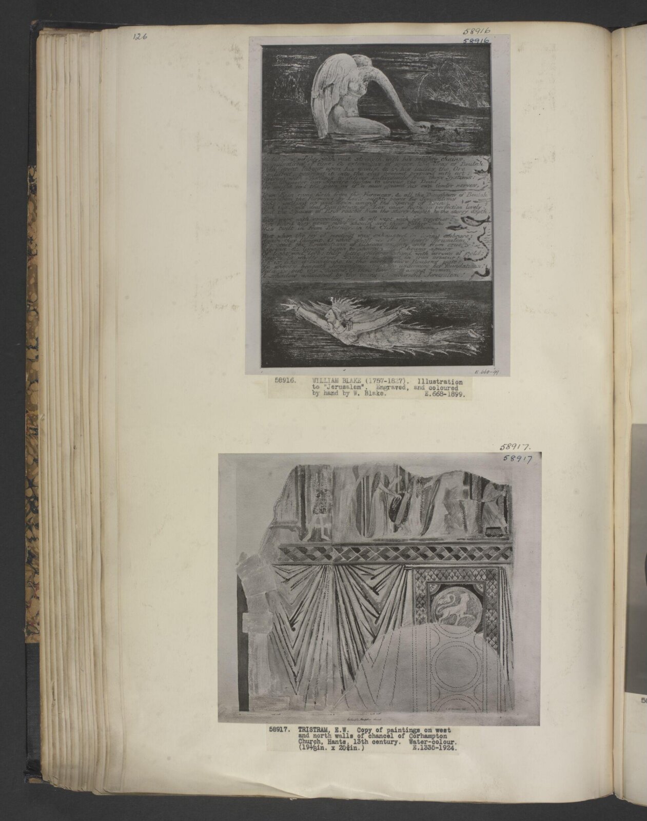 Watercolour drawing, Ernest William Tristram, 1916