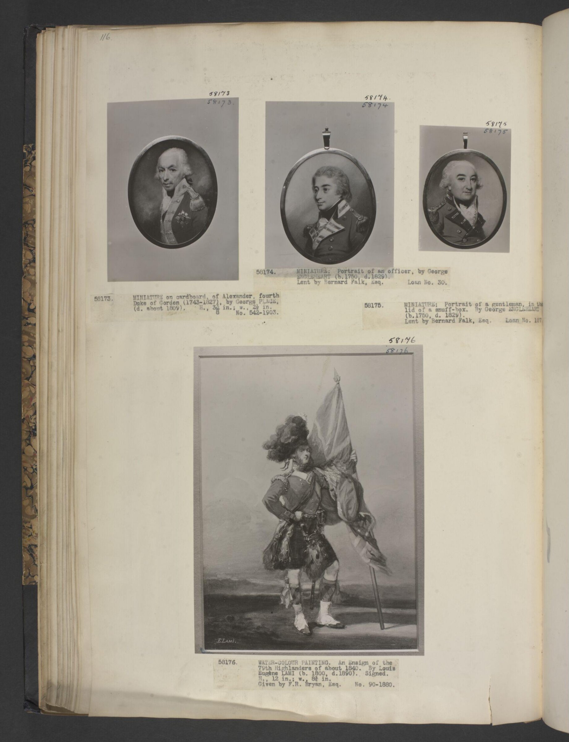 Portrait miniature of Alexander, Fourth Duke of Gordon, George Place, 1796