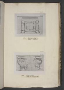 Design for two halves of a rococo pier-table  thumbnail 1