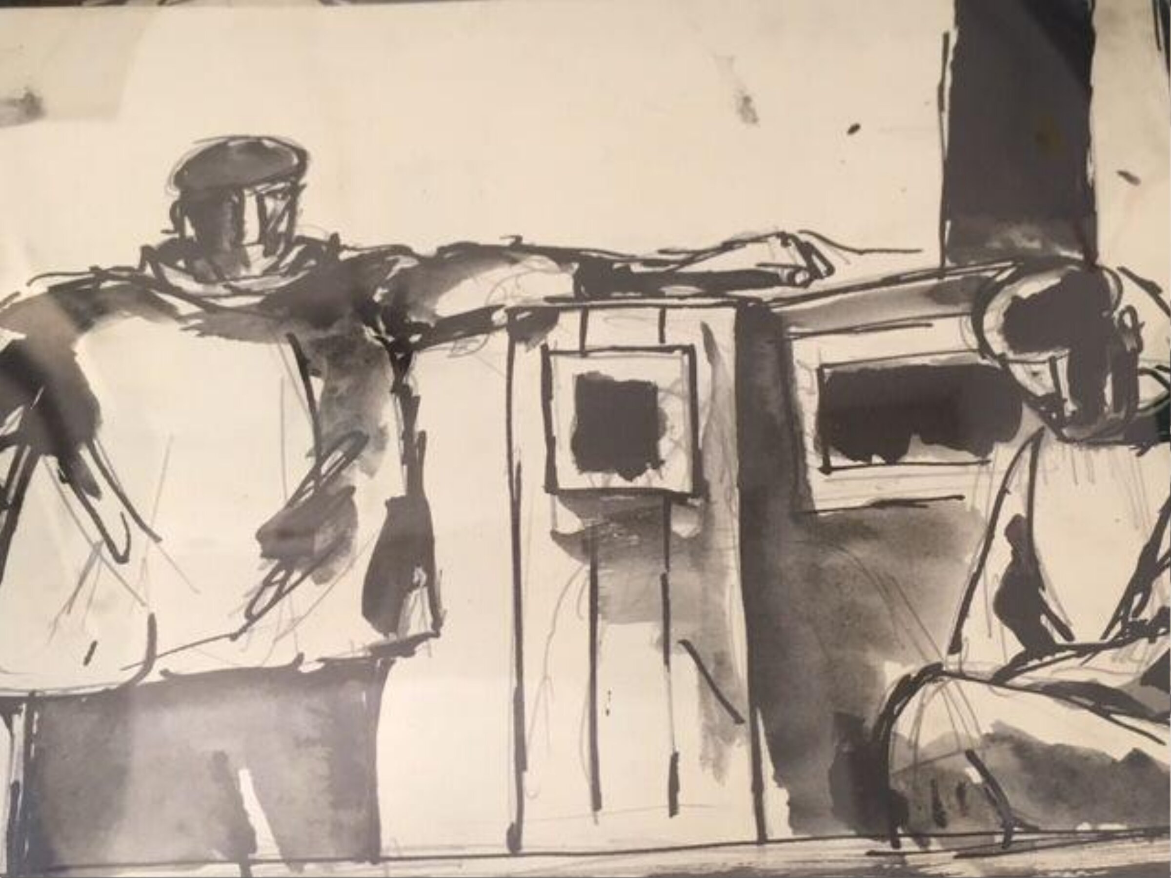 Drawing, Josef Herman, 1944-55