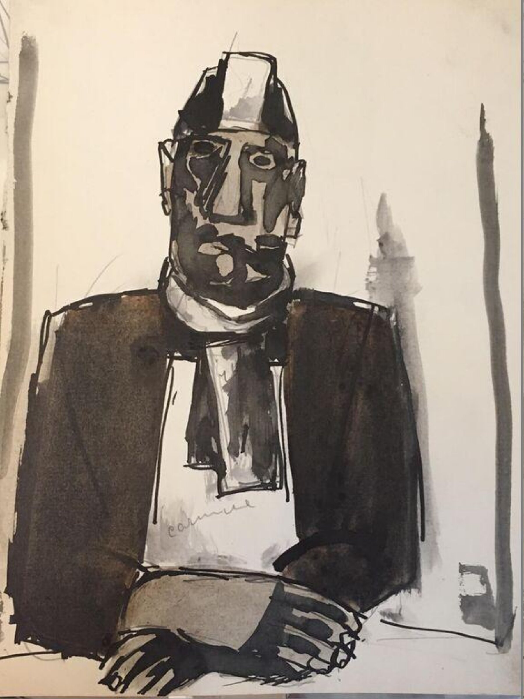 Drawing, Josef Herman, 1944-55