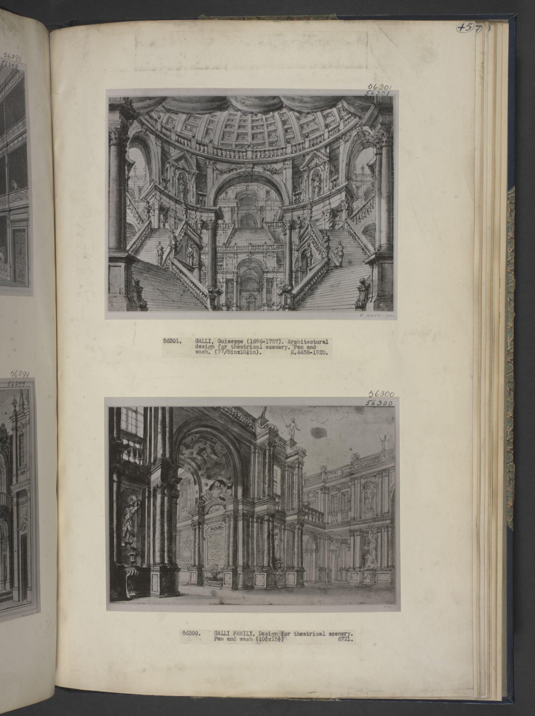 design for Italian palace courtyard, Ferdinando Galli da Bibiena, ca. 1657 - ca. 1756