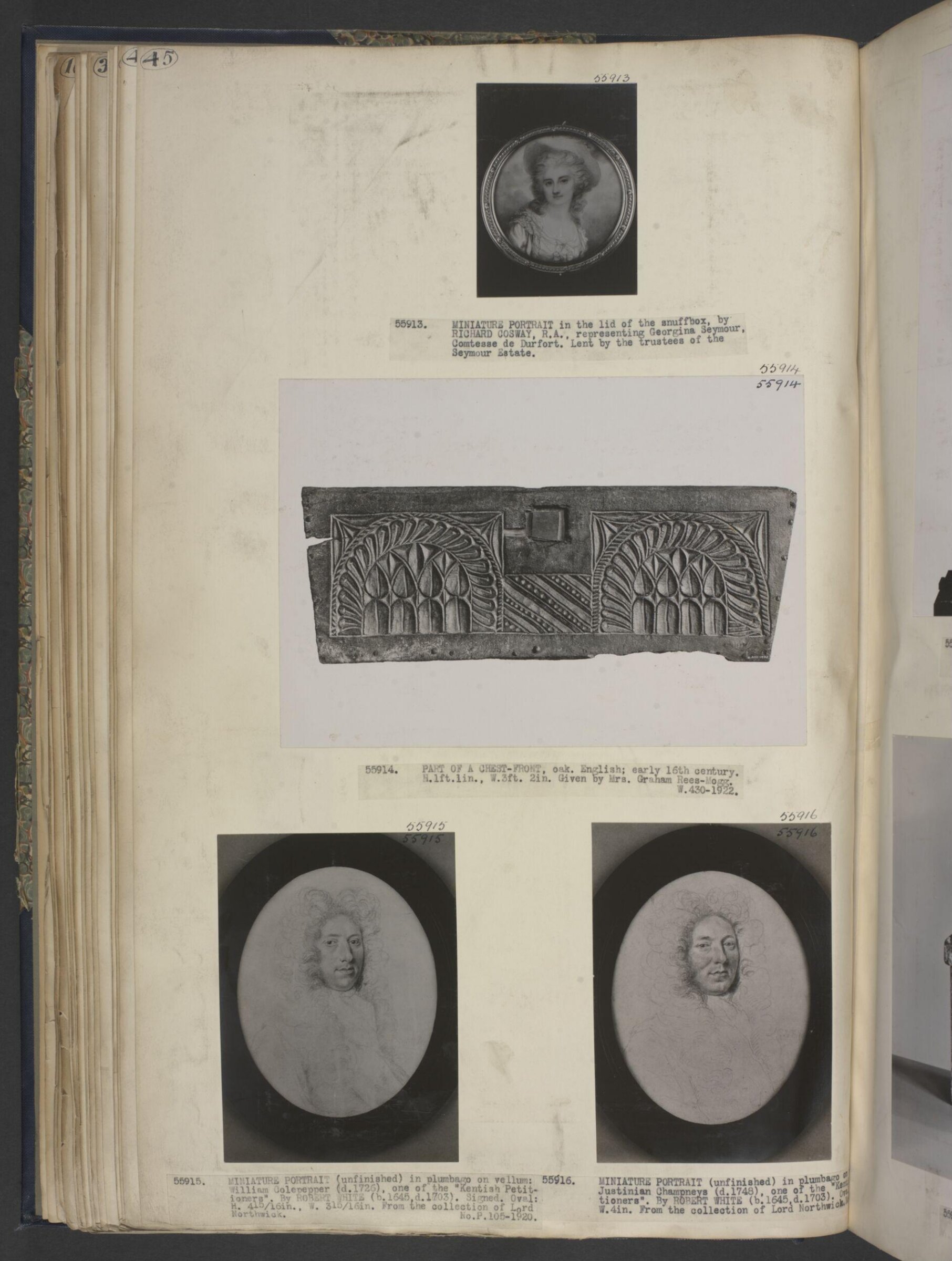Plumbago on vellum depicting William Colepeper, Robert White, ca. 1700