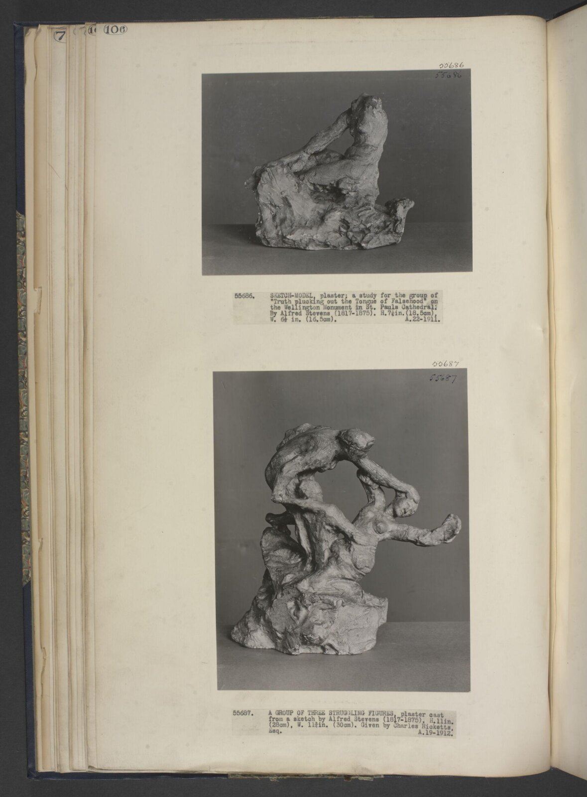 Three Struggling Figures, ca. 1844