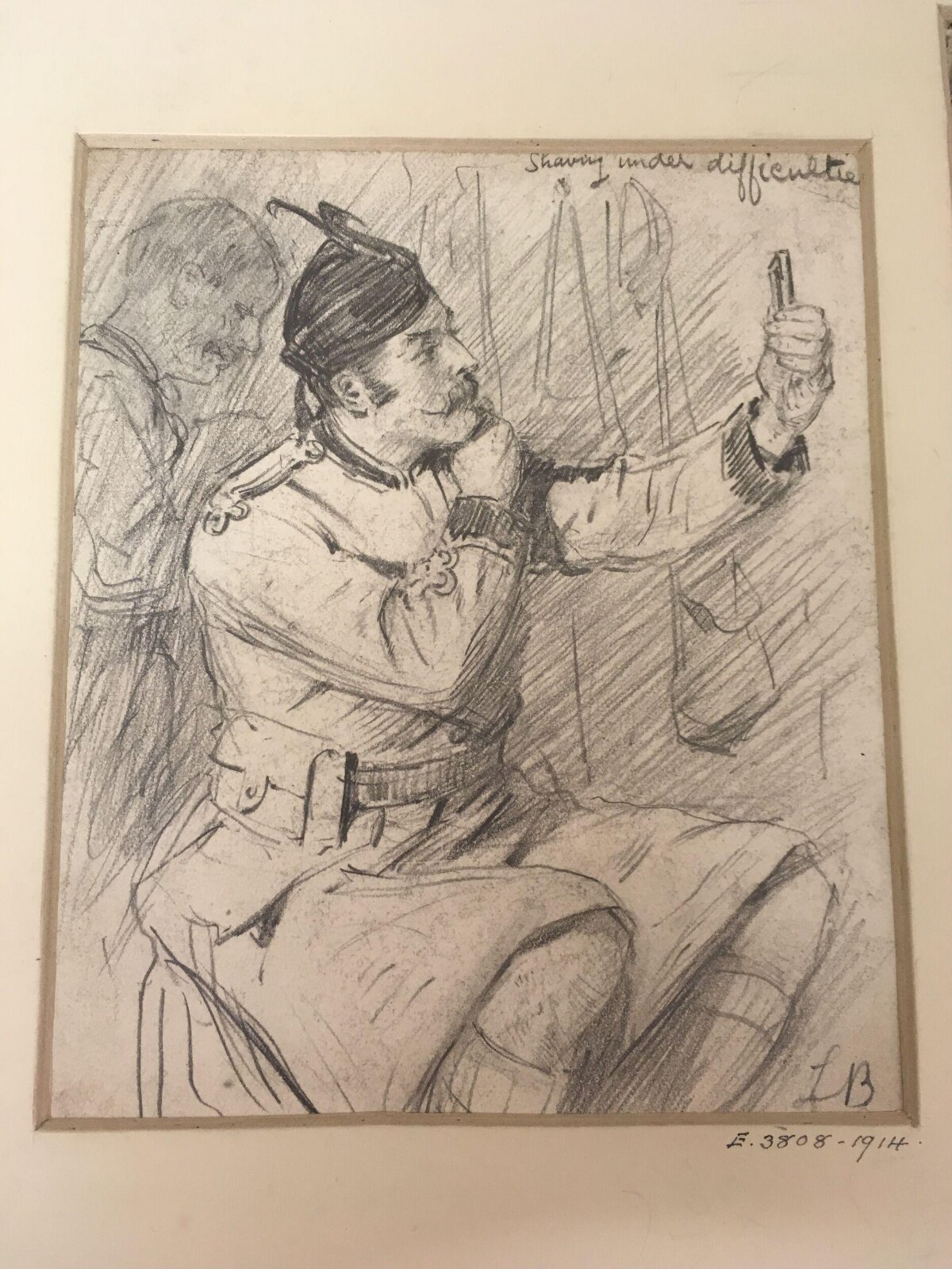 Shaving under difficulties, William Lockhart Bogle, 1887