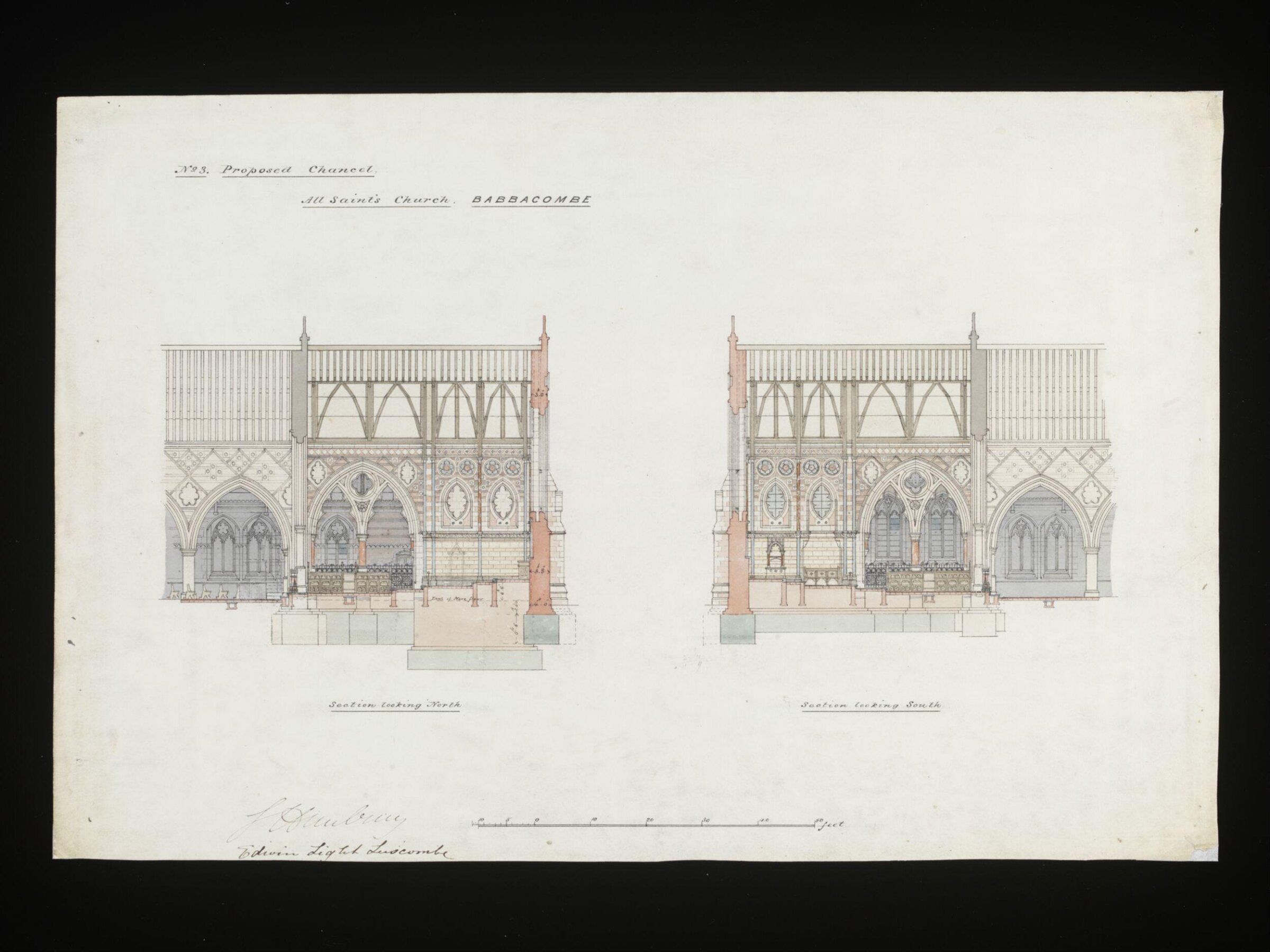 Drawing, William Butterfield, 1867