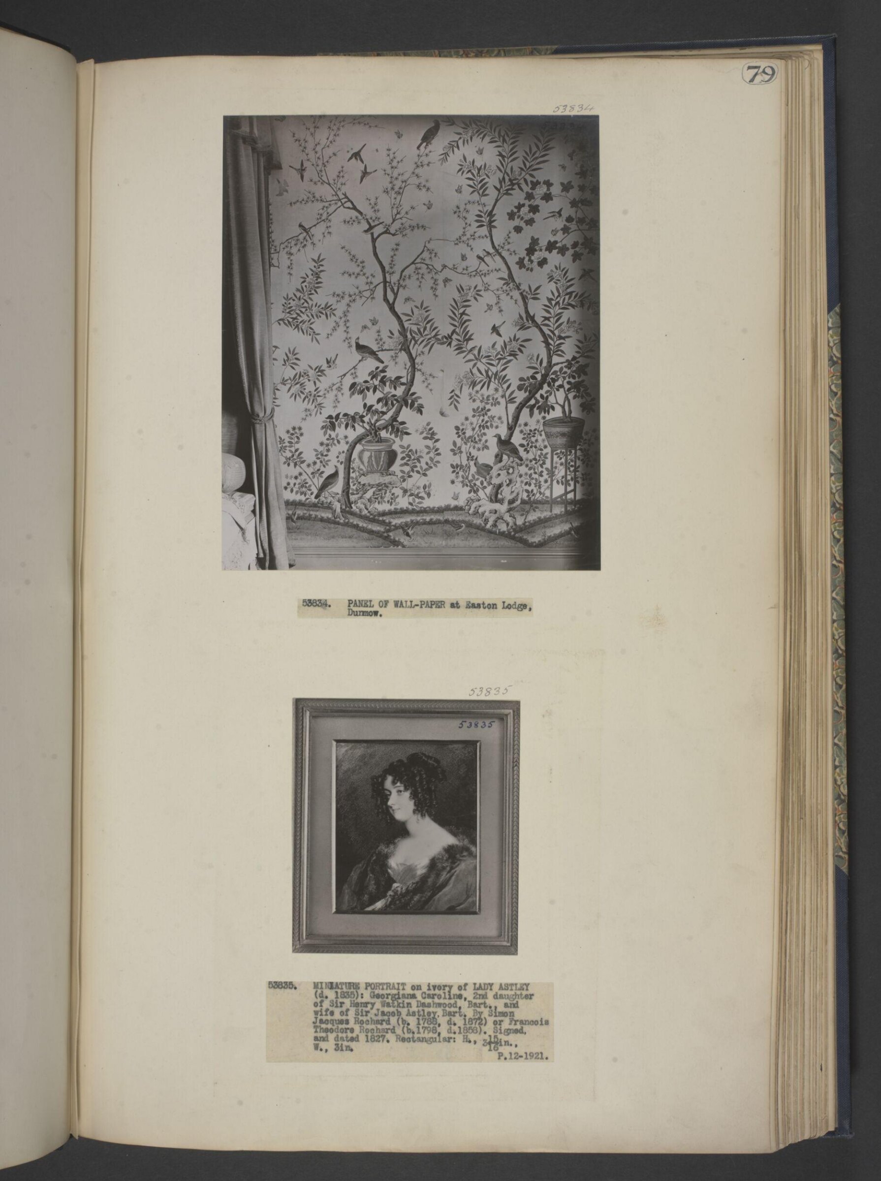 Portrait miniature of Georgiana, Lady Astley, Rochard, 1827