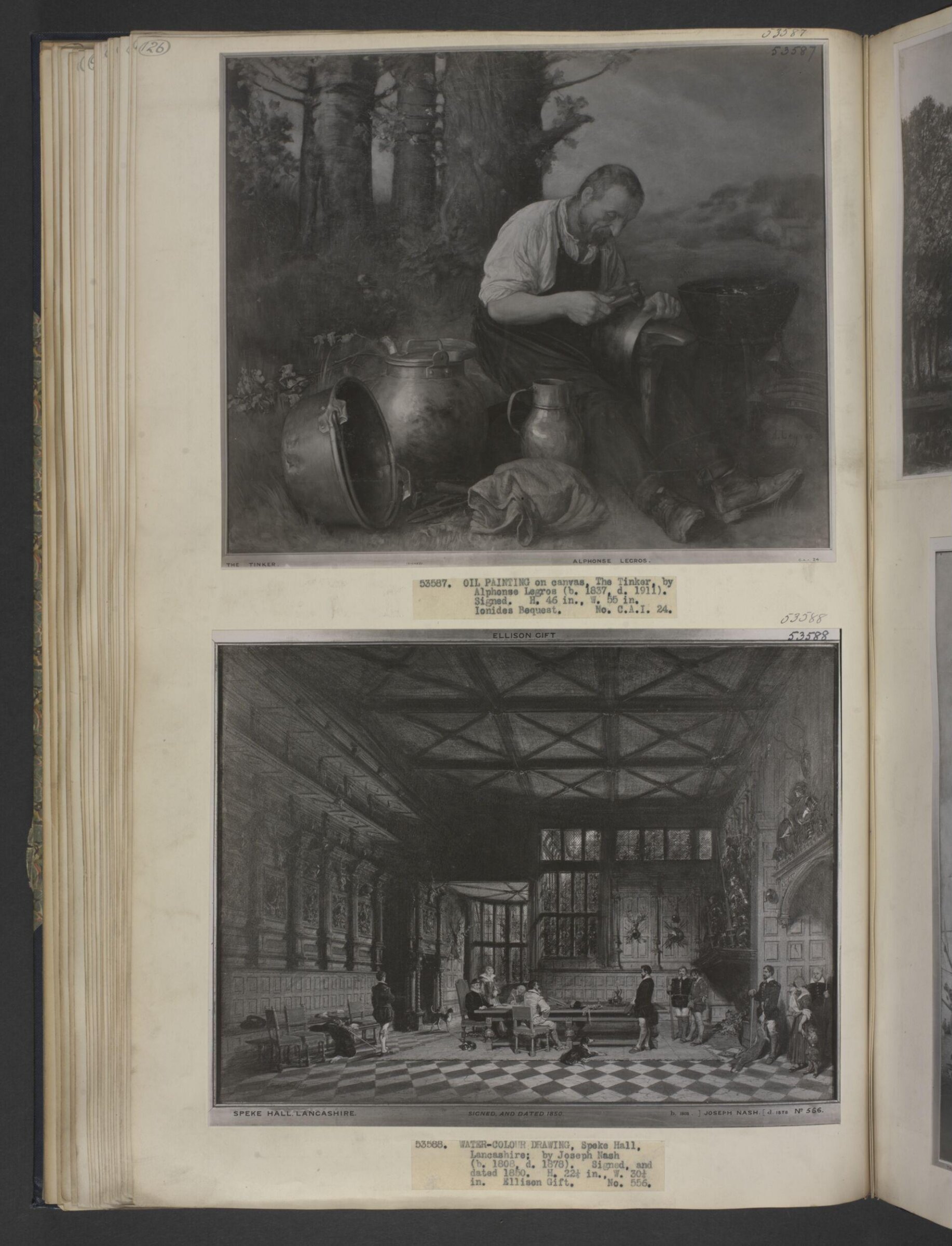 Speke Hall, Lancashire, Joseph Nash, 1850
