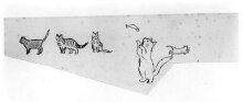 A cat playing with a fish, and other drawings of cats thumbnail 1