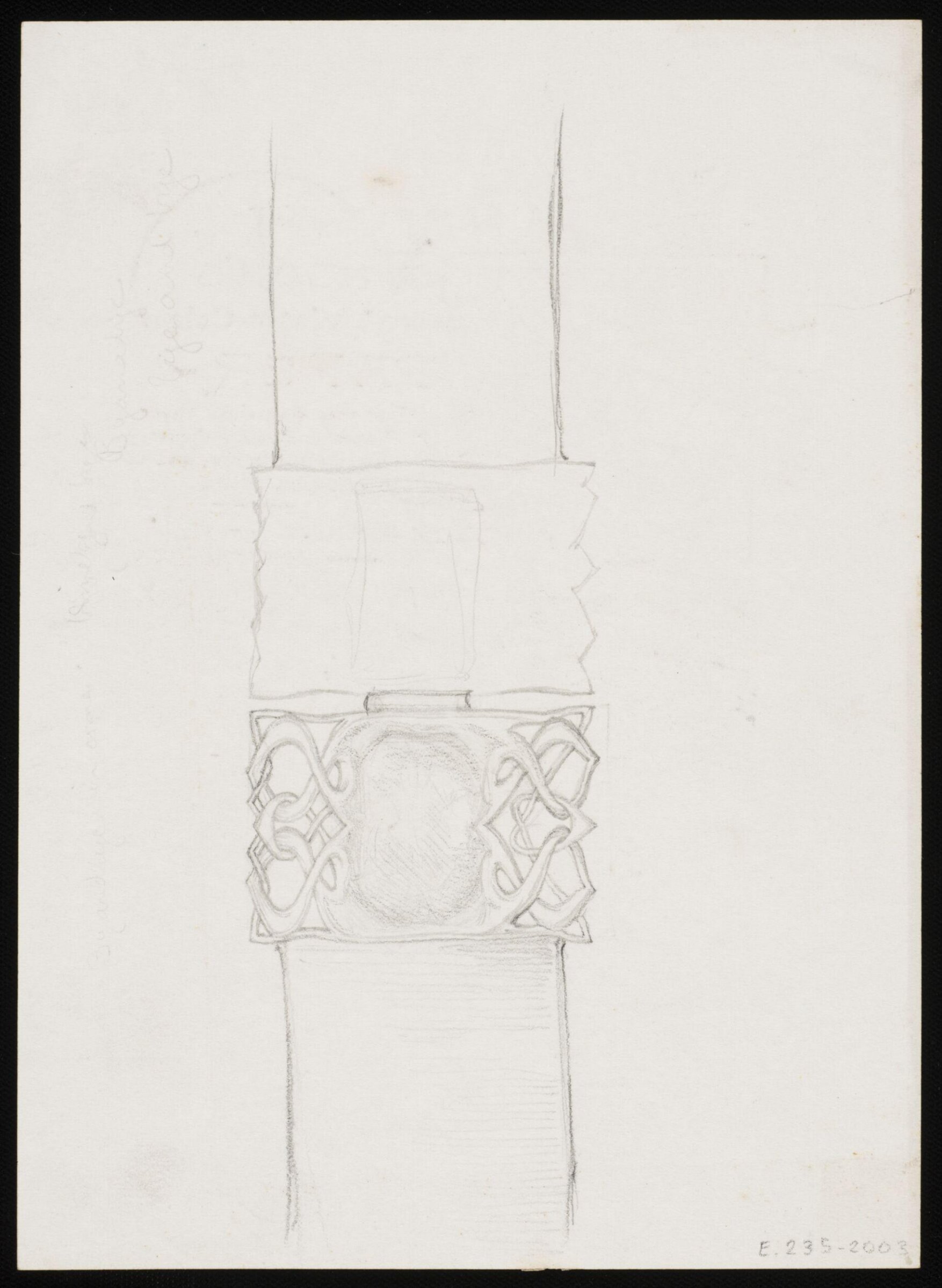 Design for a Celtic interlace clasp for a belt, Beatrice Parsons, ca. 1899