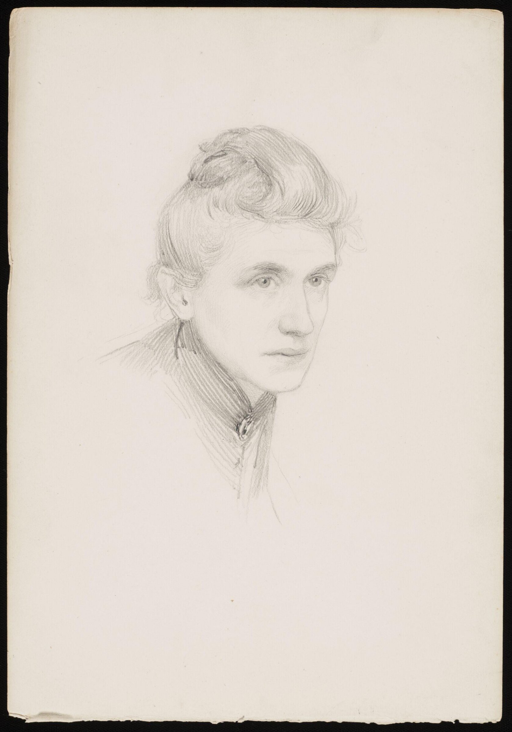 Portrait head of a young woman, Beatrice Parsons, ca. 1899