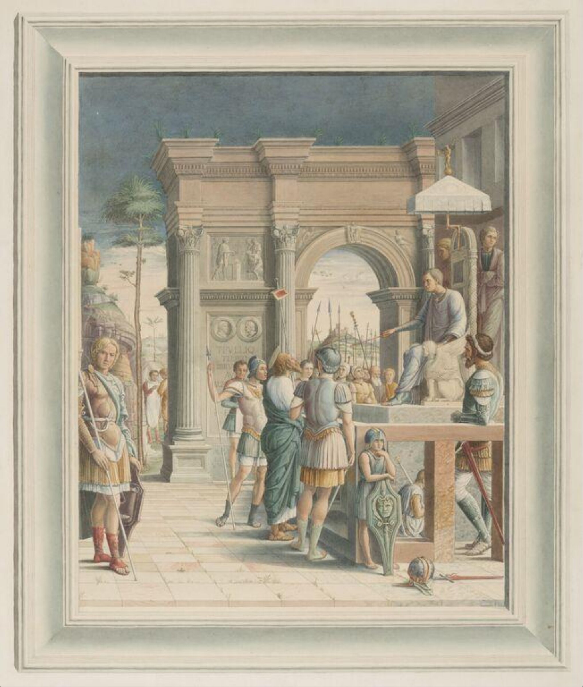 Copy after the painting St James before Herod  Agrippa by Andrea Mantegna in the Eremitani, Padua, Cesari Mariannecci