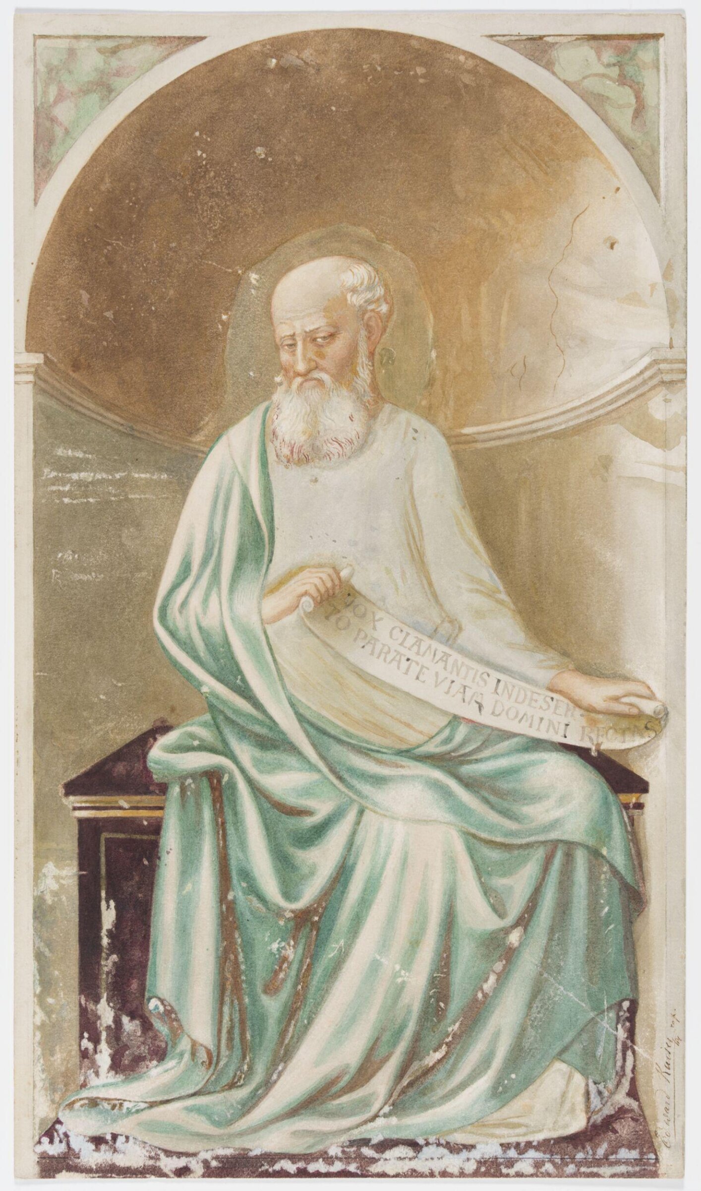 Copy after The Prophet Isaiah, Masolino in Castiglione Olona (Varese), Edward Kaiser, 1885
