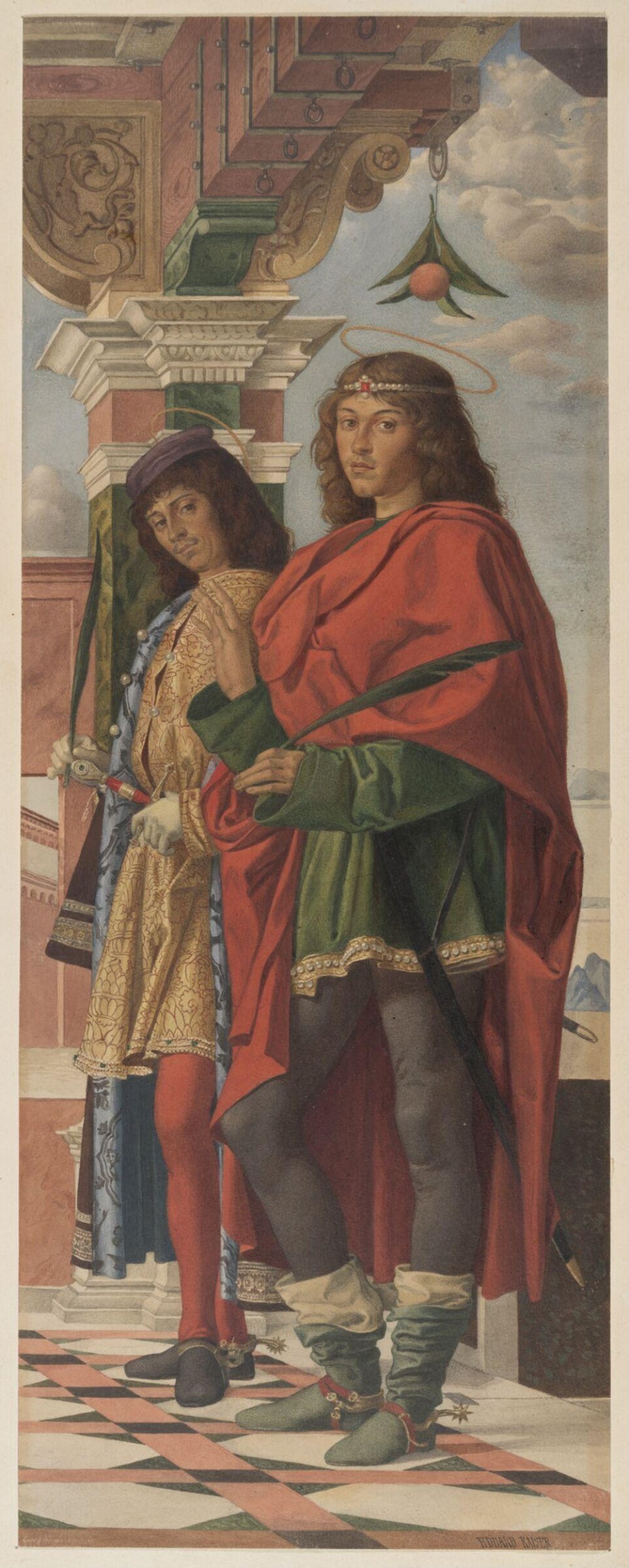 Copy after the painting St Nazarro and St Celso by  Montagna in SS Nazzaro and Celso, Verona, Edward Kaiser