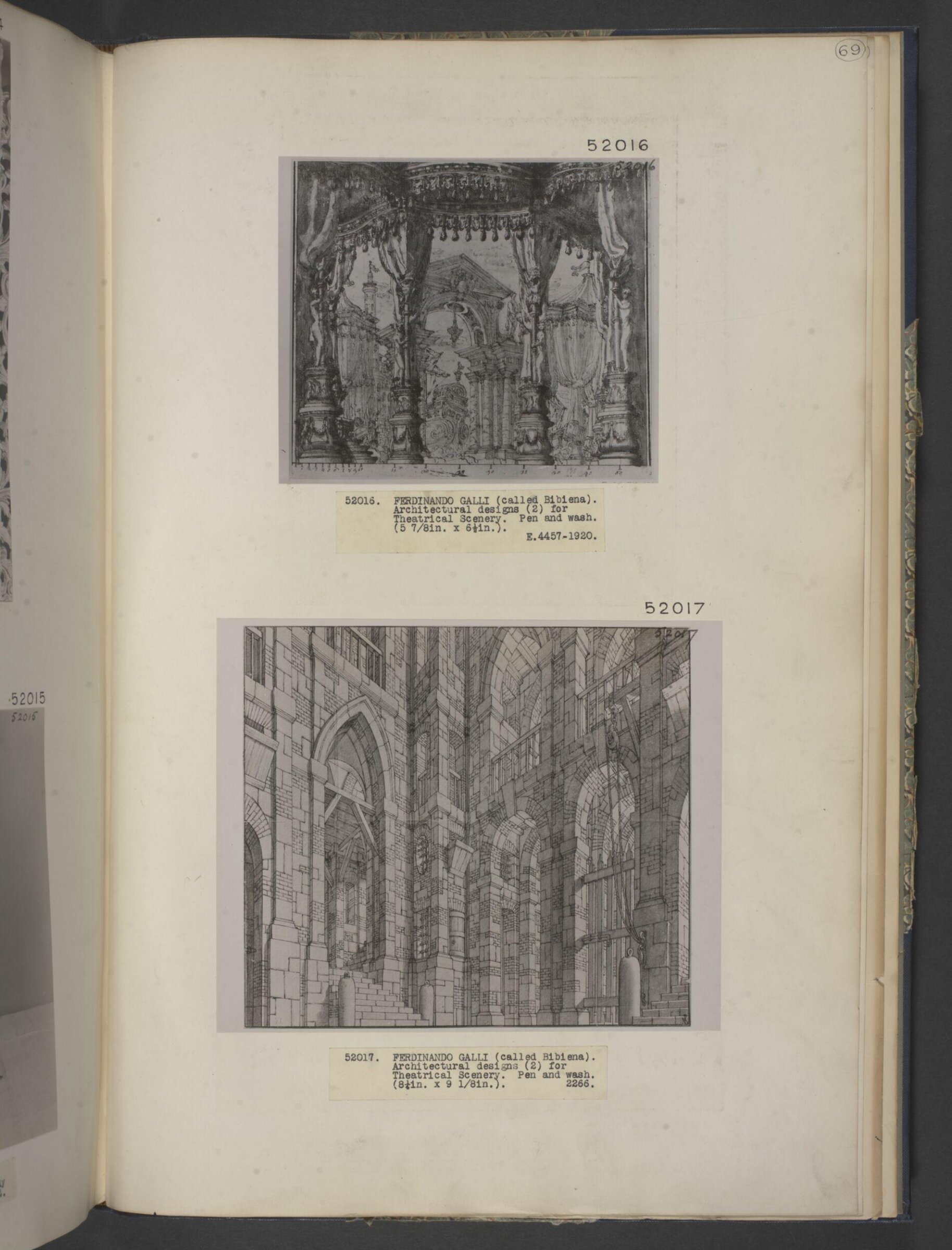 architectural design for stage set, Giuseppe Galli da Bibiena, before 1756
