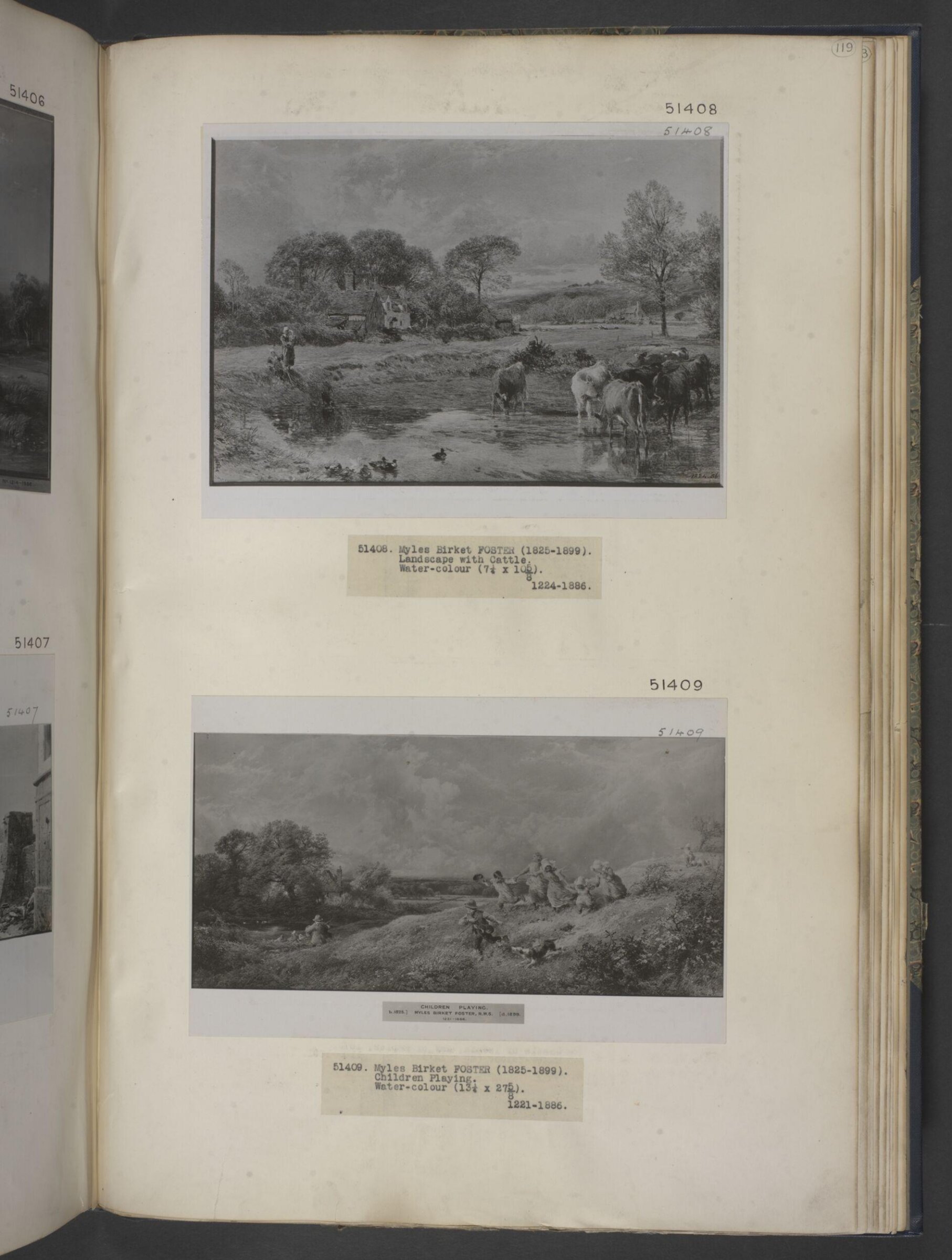 Children Running Down Hill, Birket, ca. 1845-86
