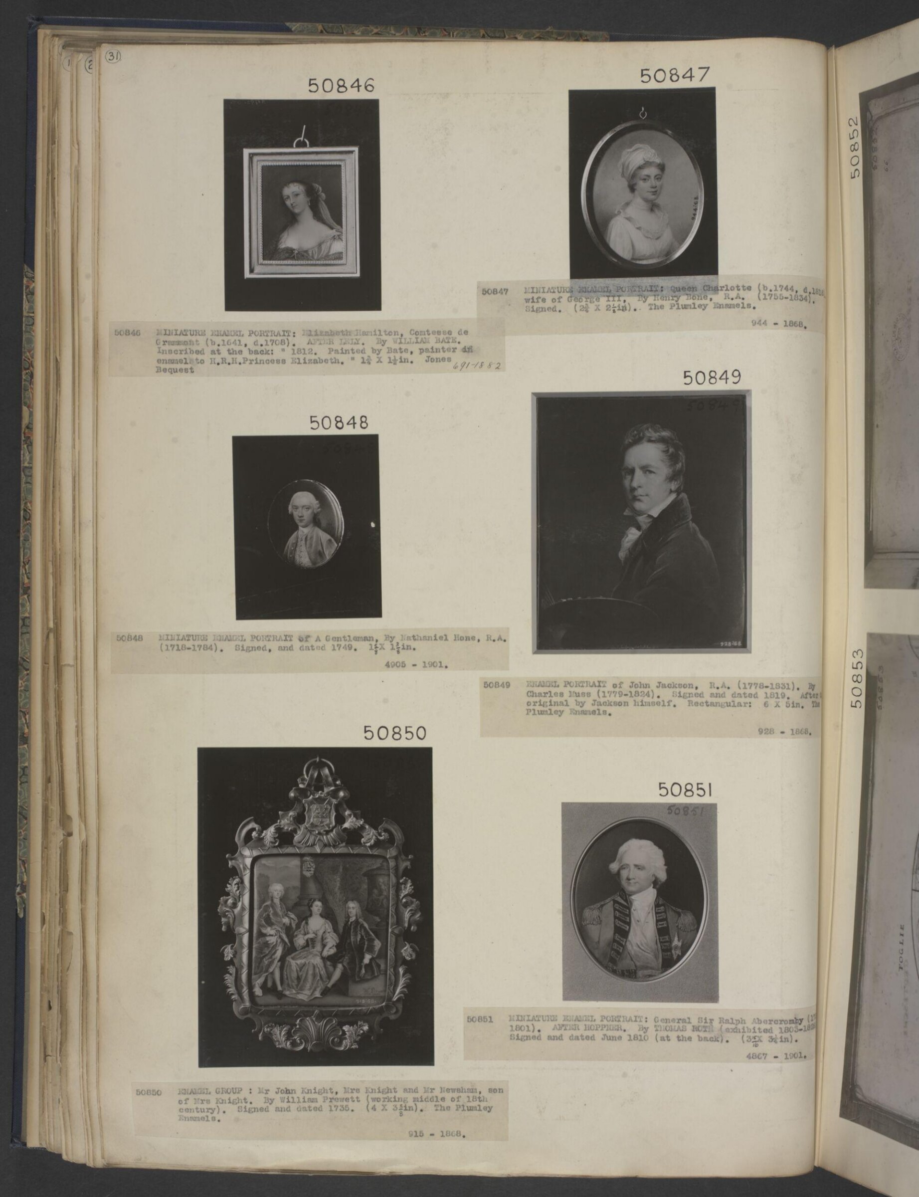 Portrait miniature of Queen Charlotte, Henry Bone, 1801