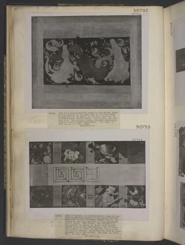 Copy of painting from the caves of Ajanta (cave 1)