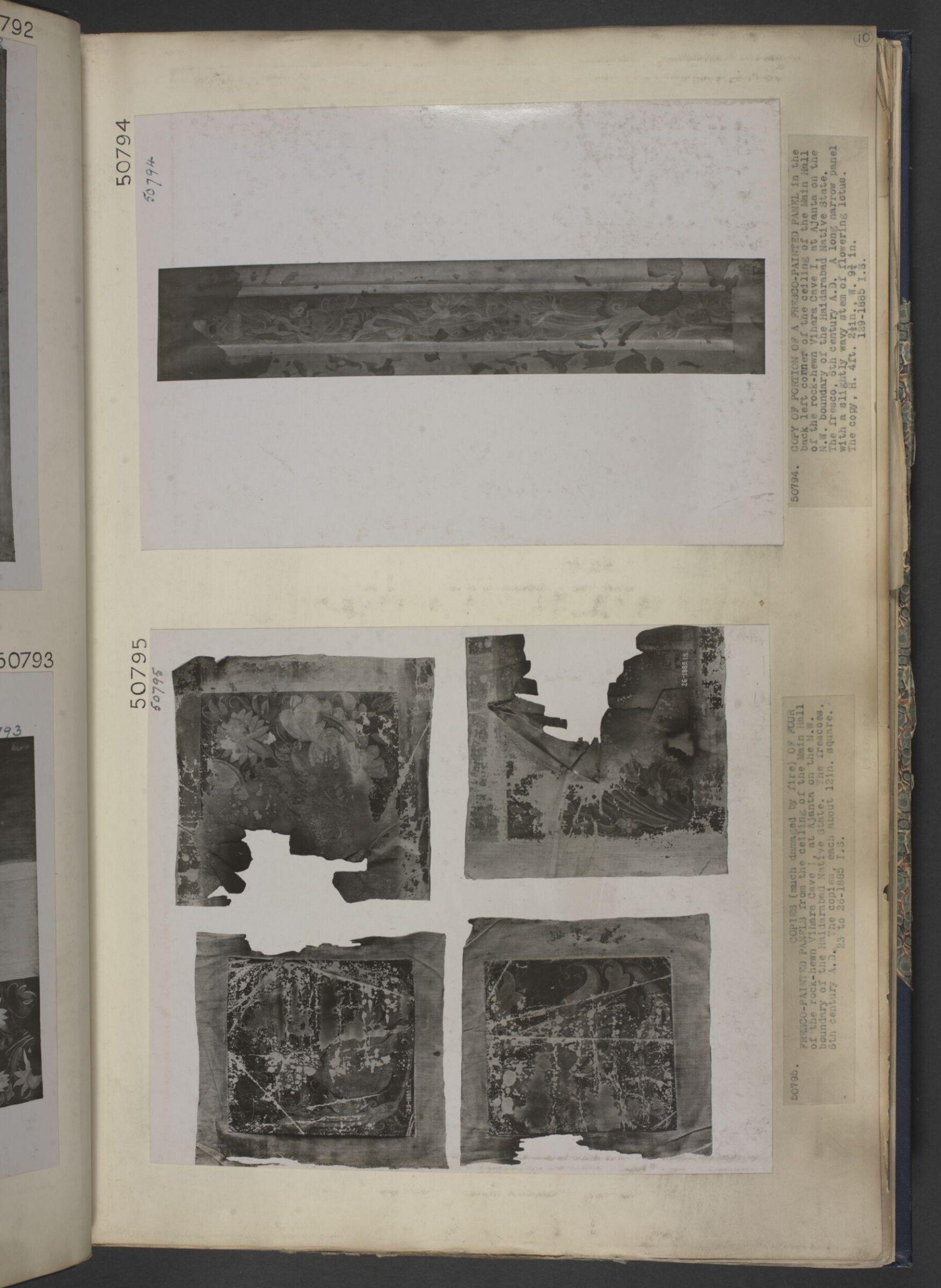 Copy of painting in the caves of Ajanta (cave 1), John Griffiths, 1872-1873