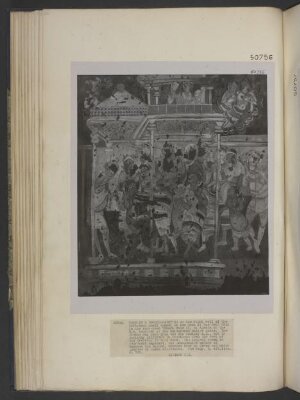 Copy of painting in the caves of Ajanta (cave 2)