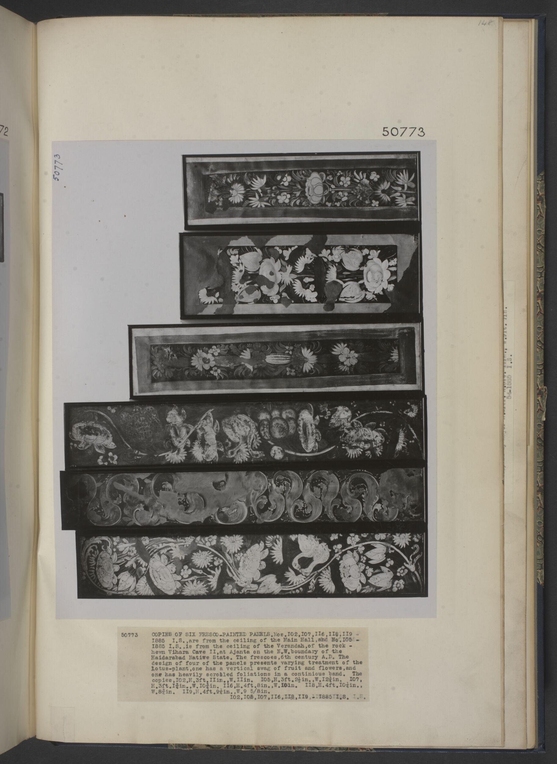 Copy of painting inside the caves of Ajanta (cave 12)