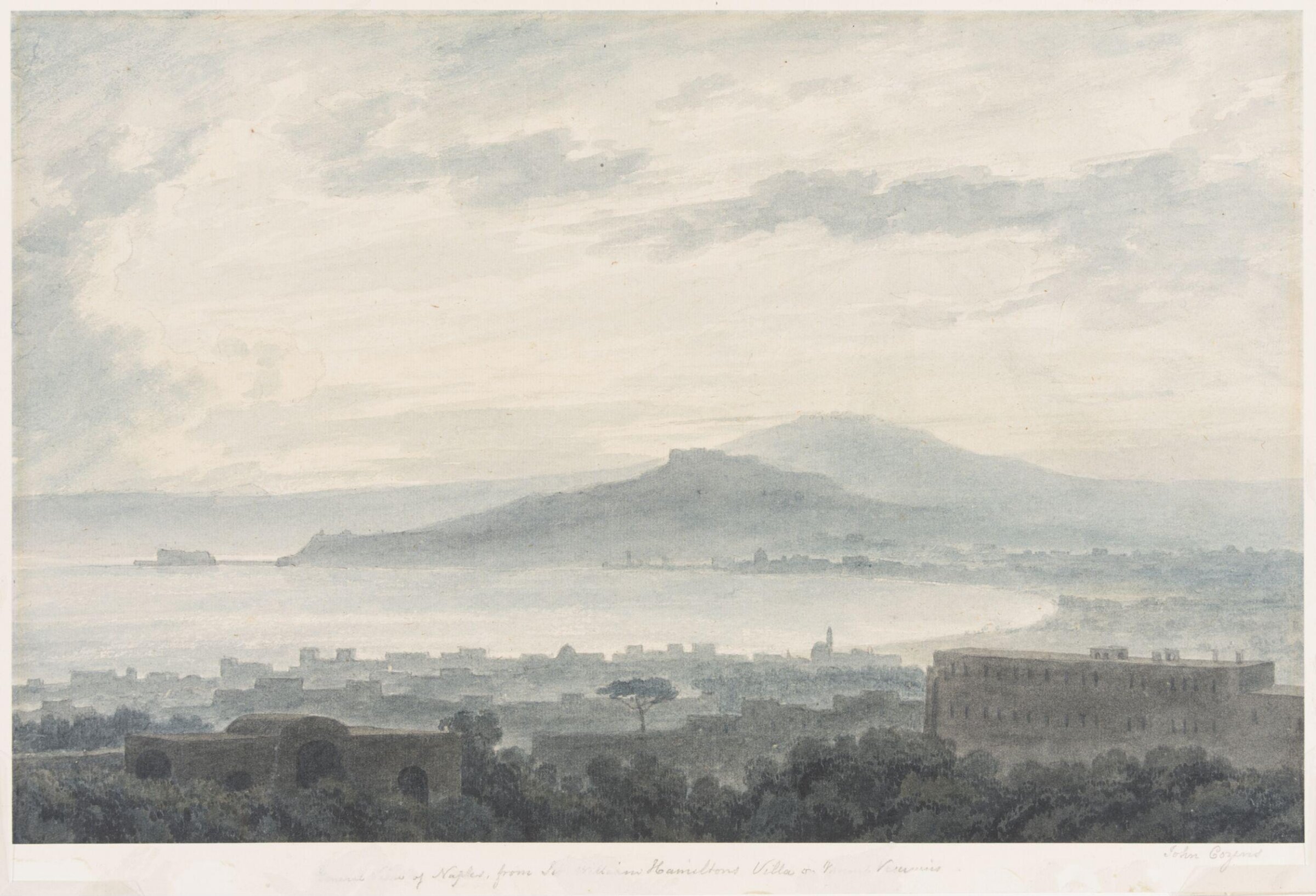 City and Bay of Naples, John Robert Cozens, late 18th century