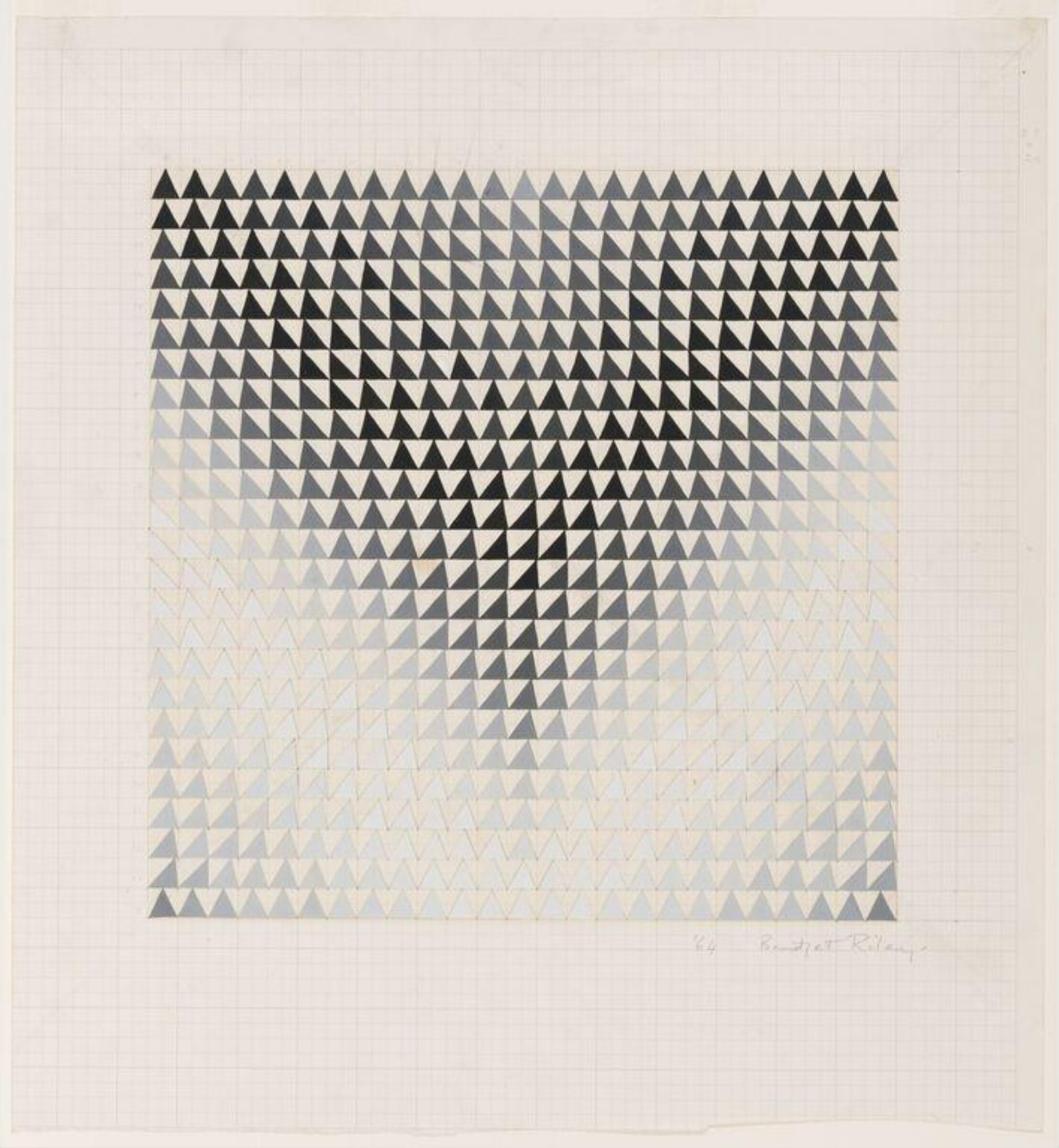 Study for the painting 'Burn', Bridget Louise Riley, 1964