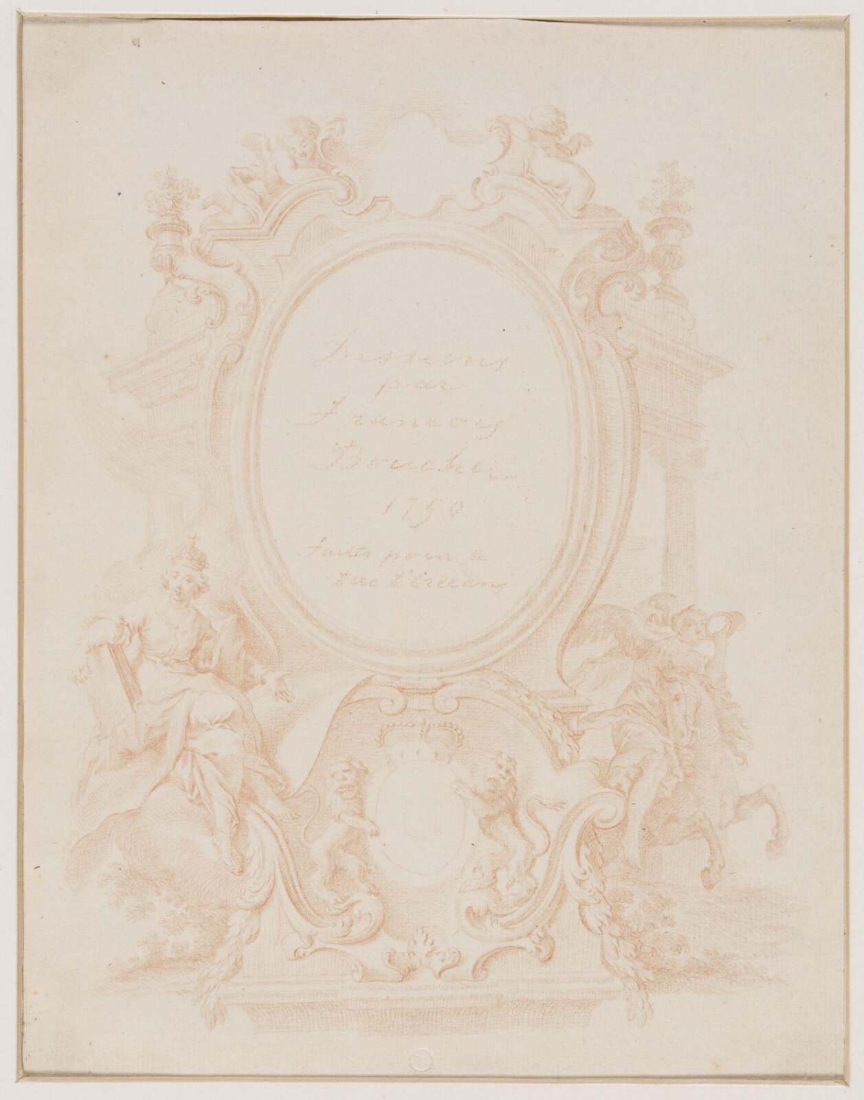 Drawing, attributed to François Boucher, 18th century