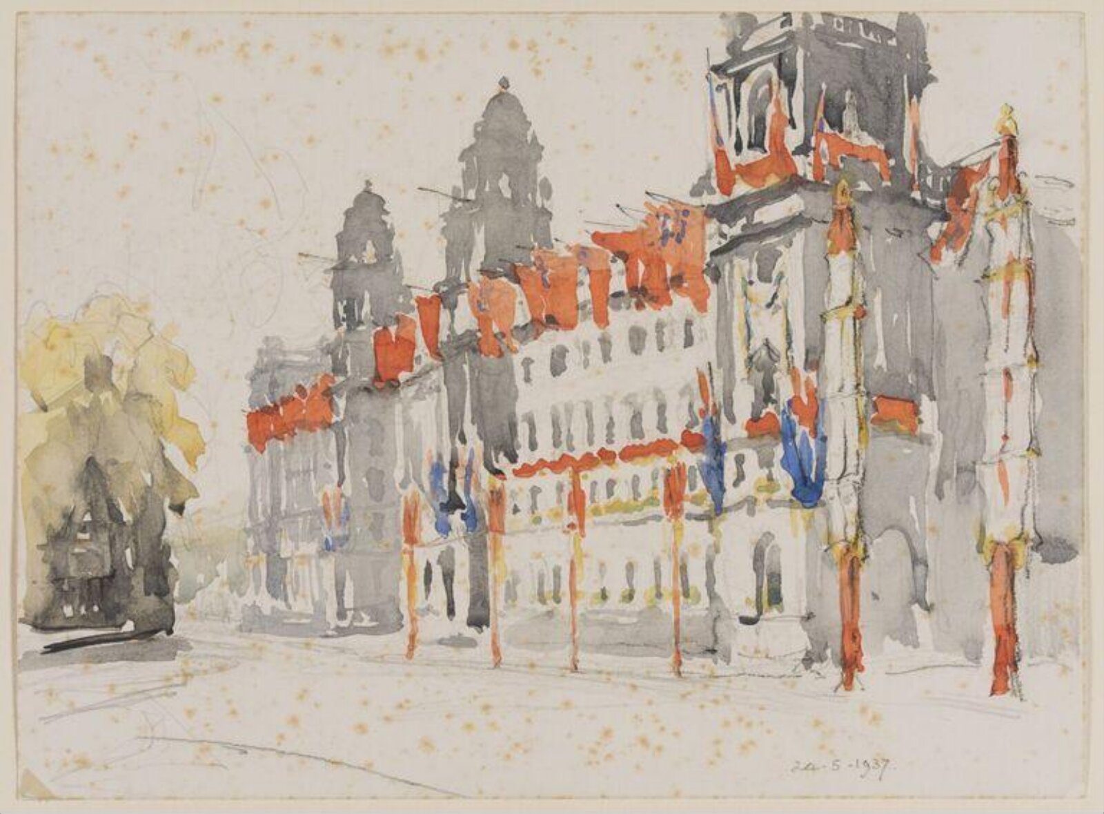 Foriegn Office looking down Whitehall, Pile, 1937