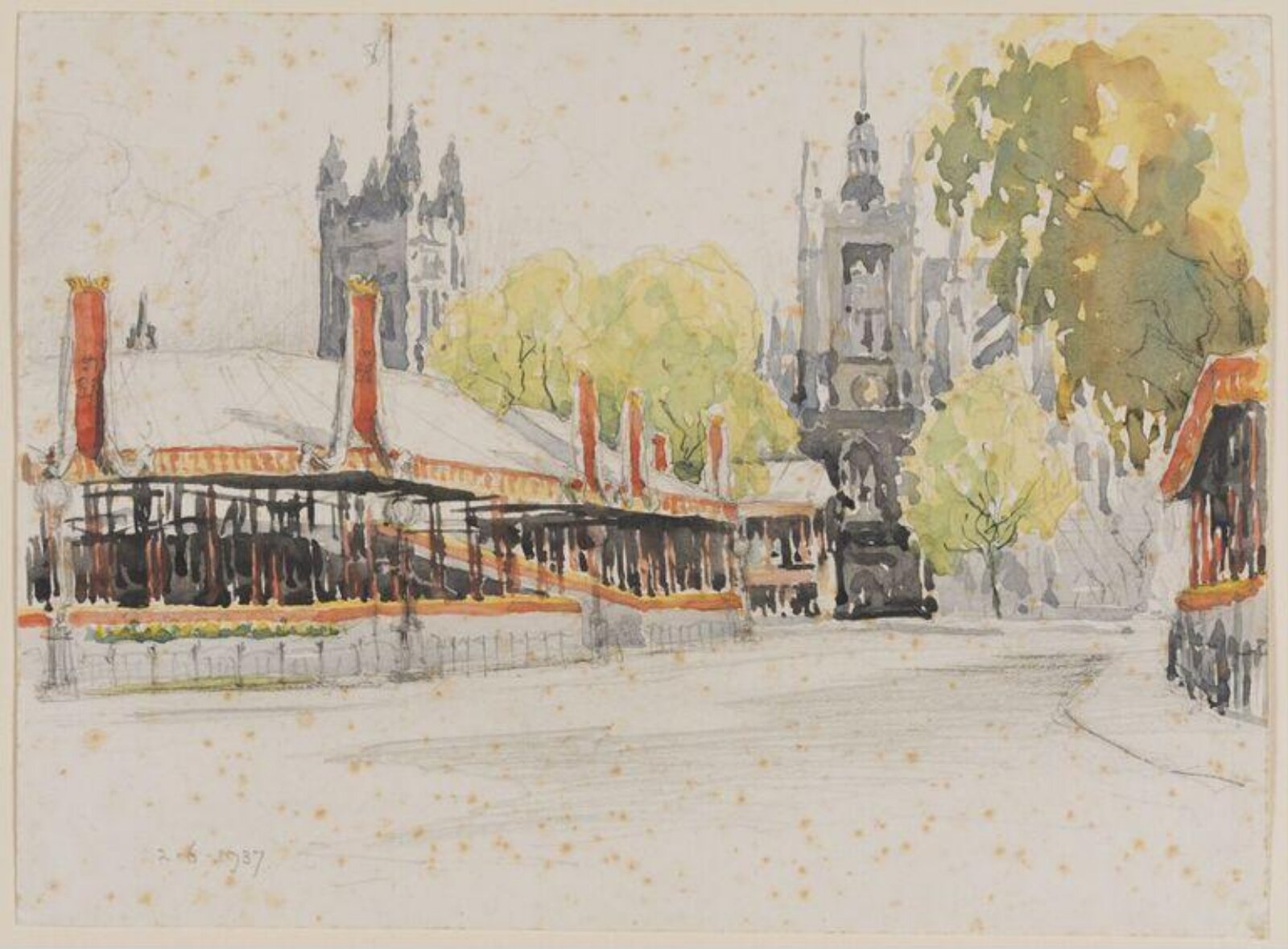 St. Margarets with stands, Pile, 1937
