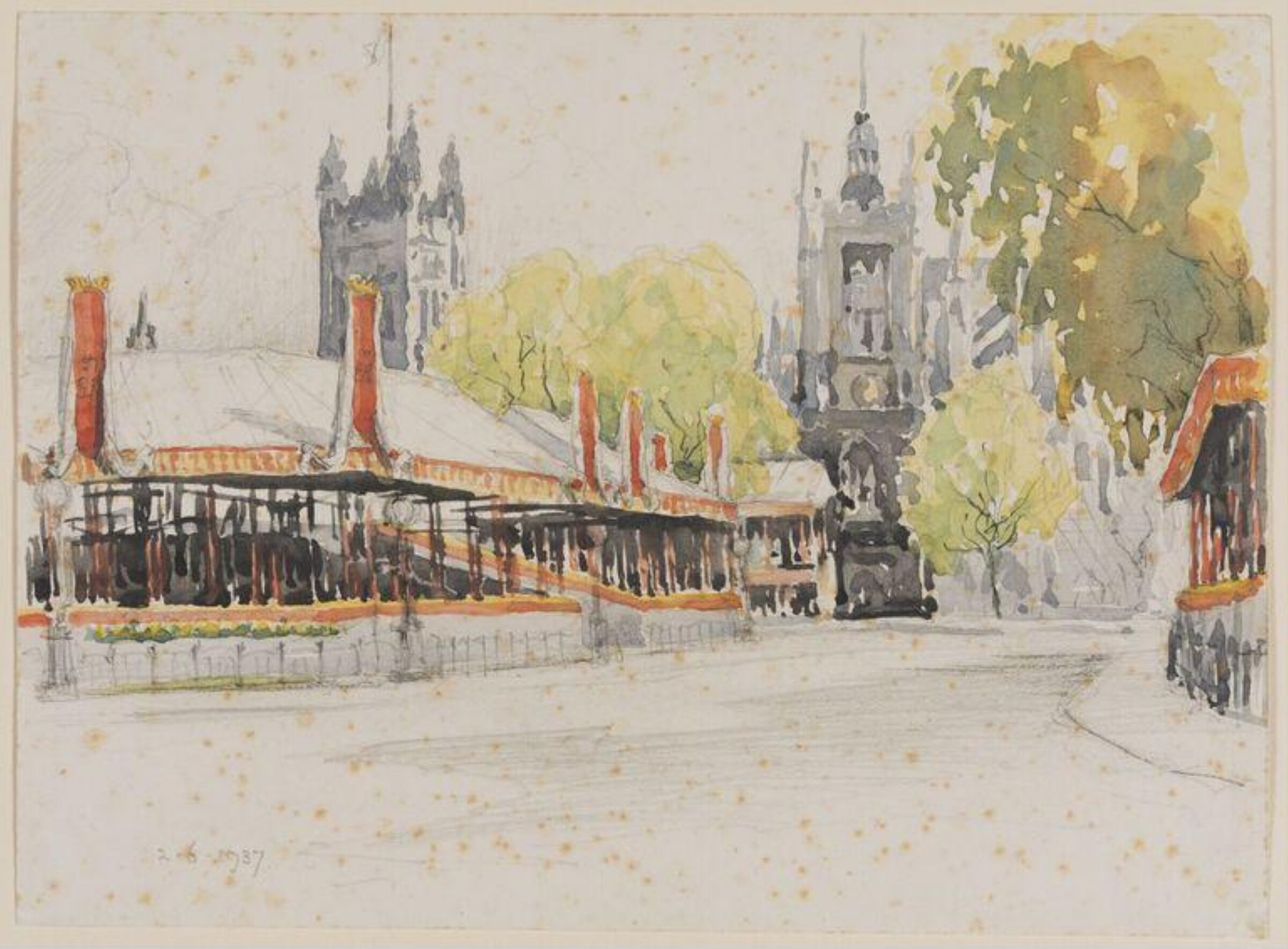 St. Margarets with stands, Pile, 1937