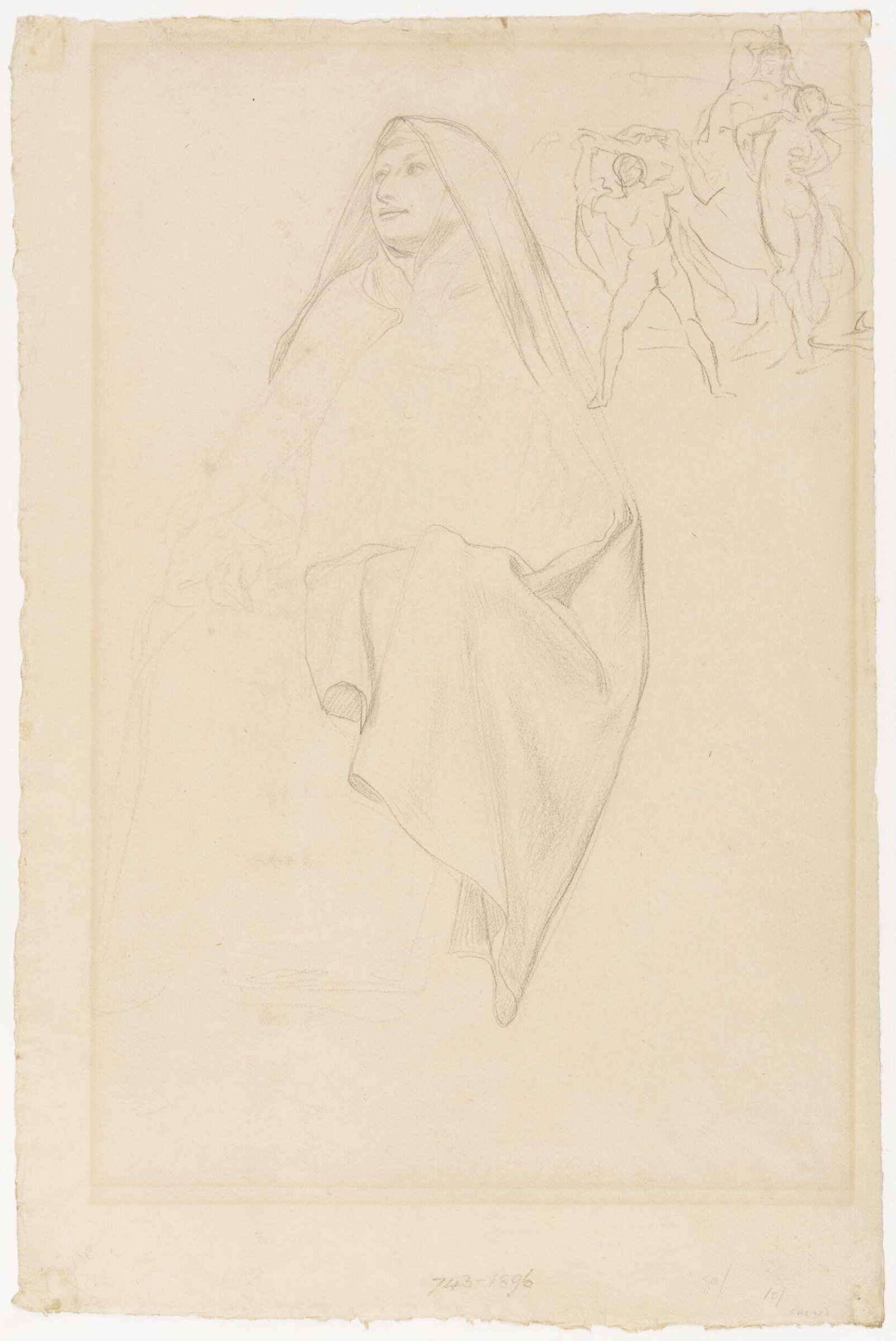 Drawing, Frederic Lord Leighton, Mid-19th century