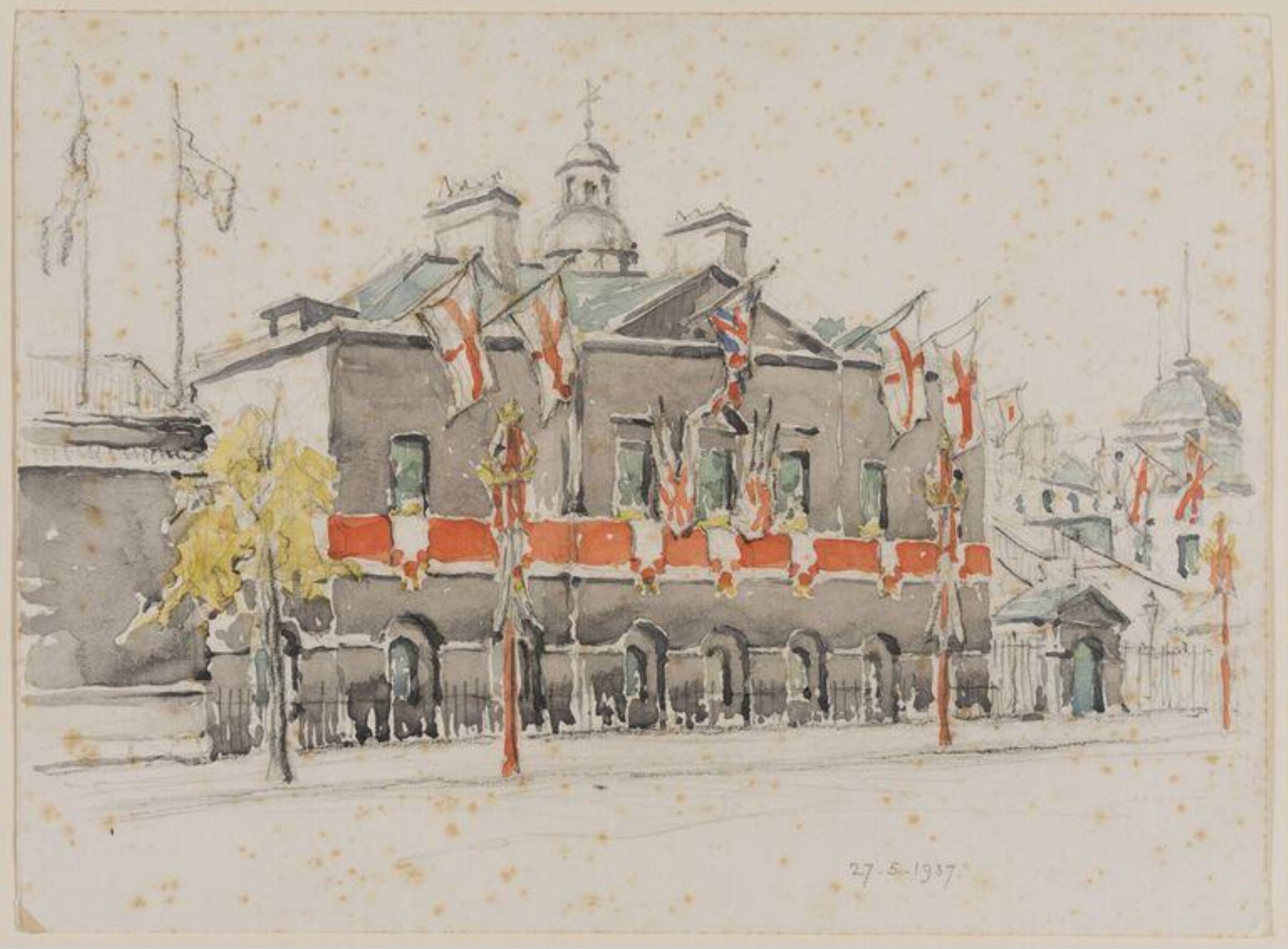 The Horse Guards. South wing, Pile, 1937