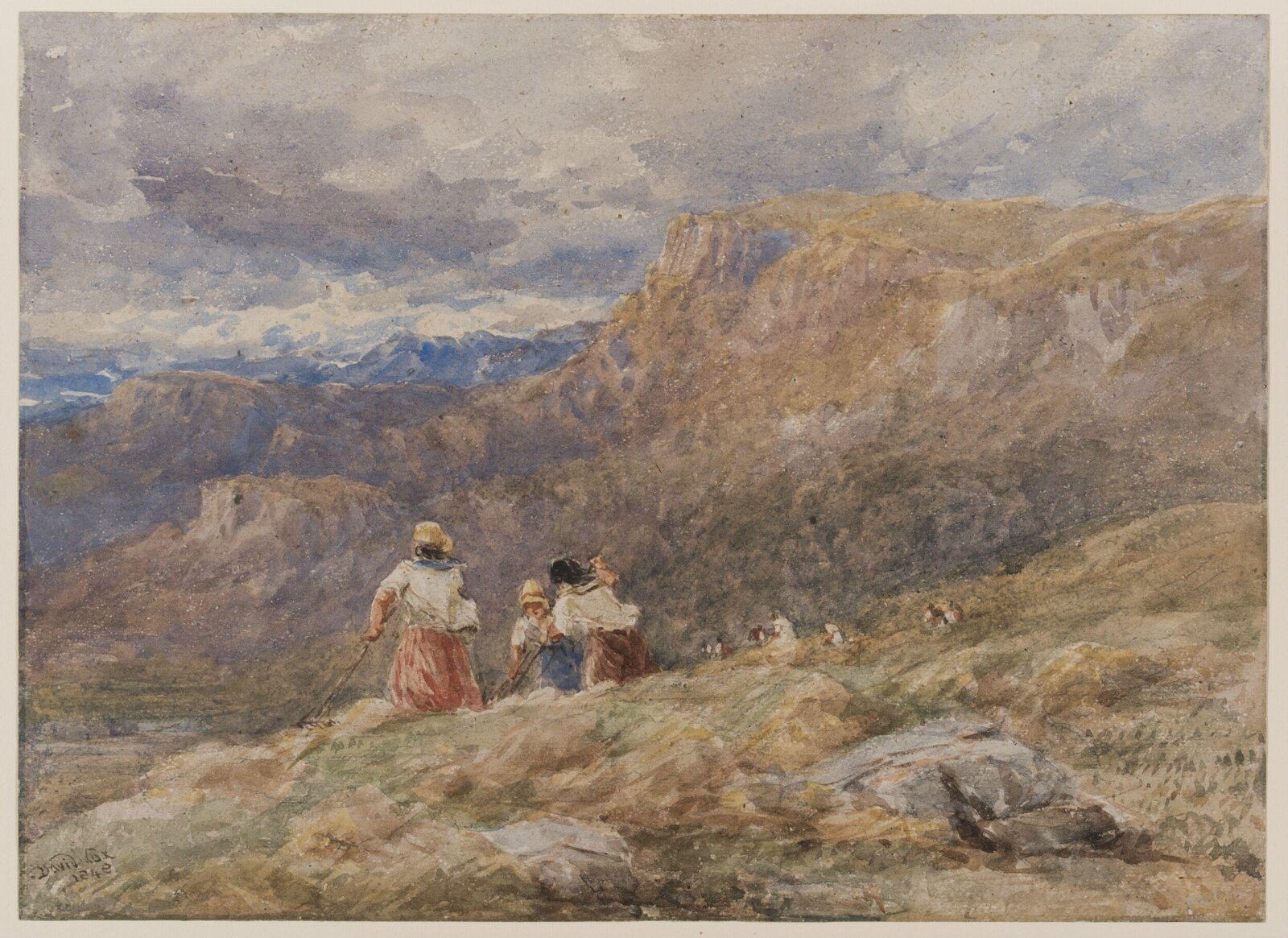 Haymaking, Welsh Mountains, David Cox the elder, 1848