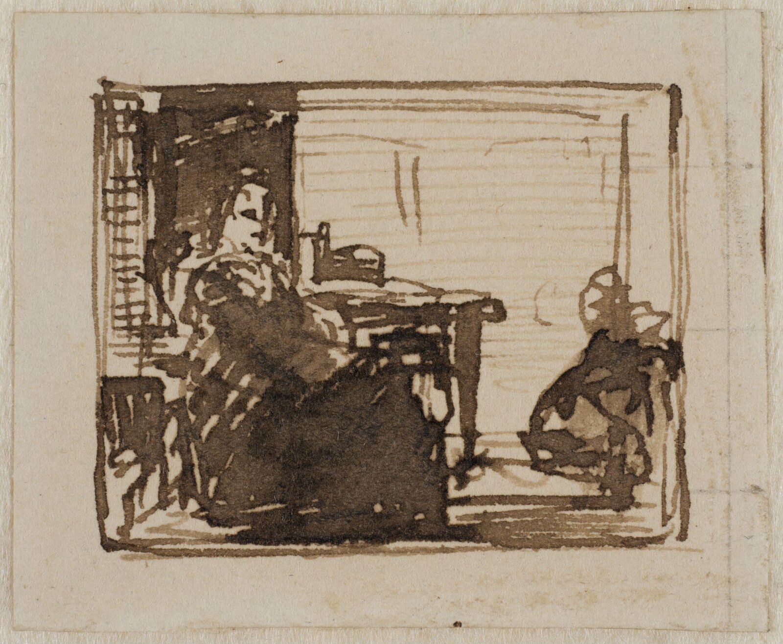 Studies for 'The Poor Teacher', Richard Redgrave, ca. 1840